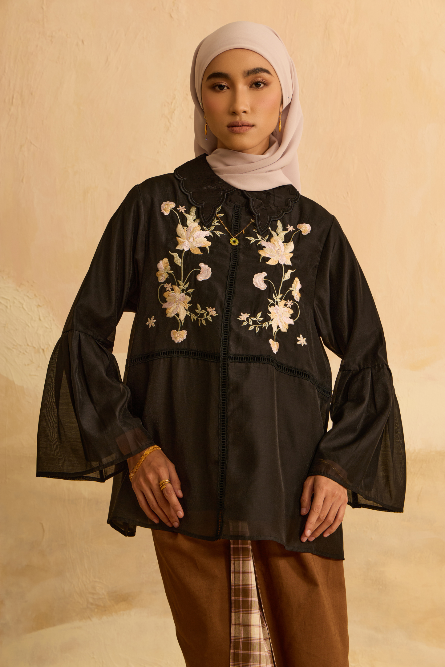 Nirmala Black Embroidery Top