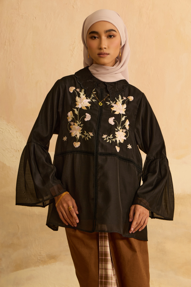 Nirmala Black Embroidery Top