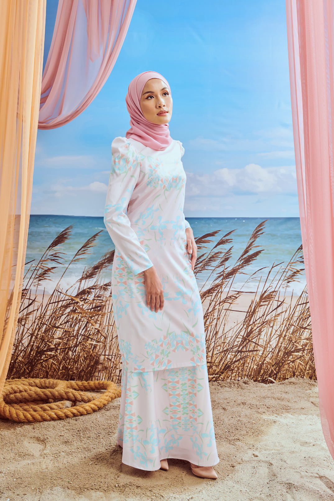 Orissa Blush Pink Long Kurung