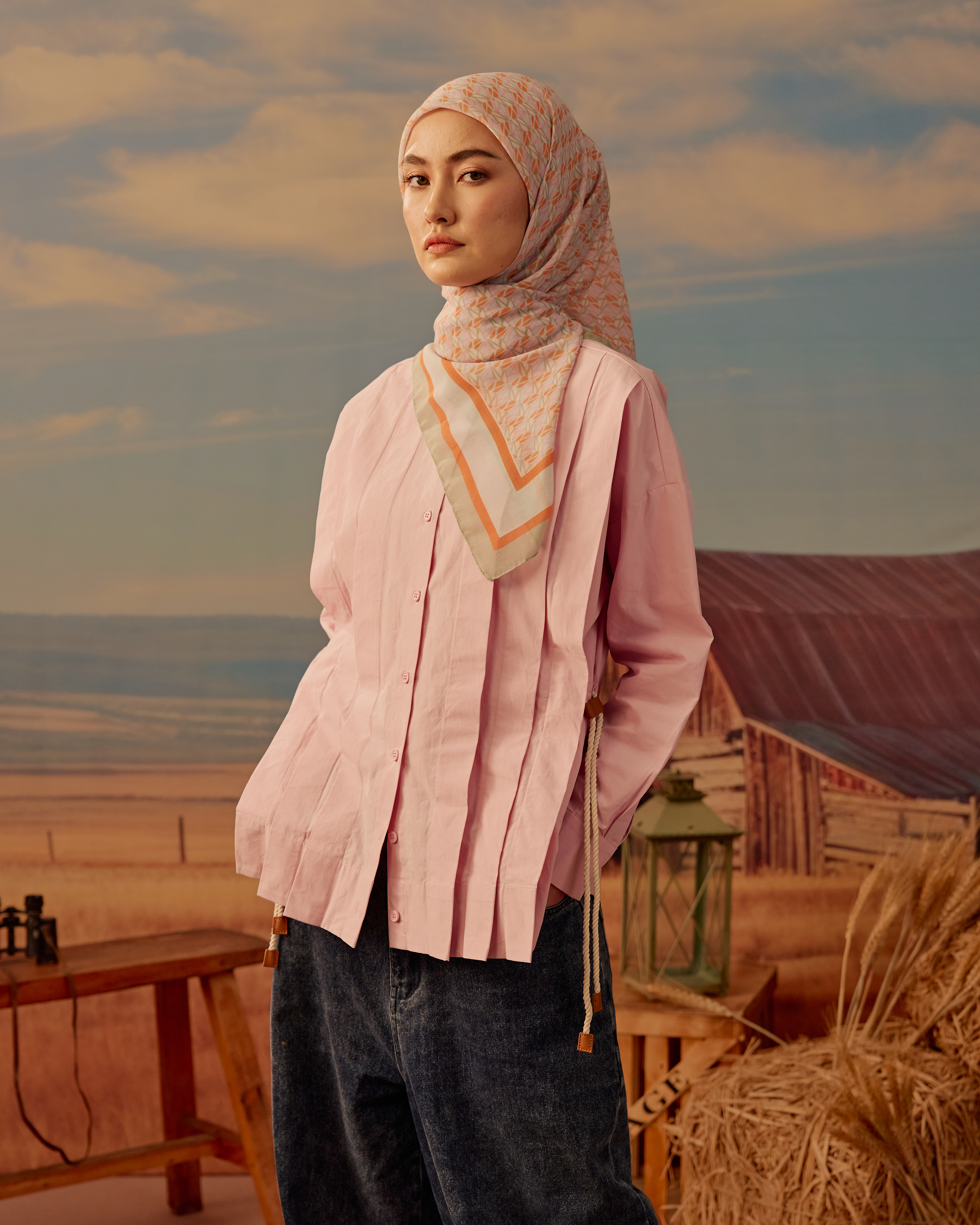 Arica Square Voile Scarf