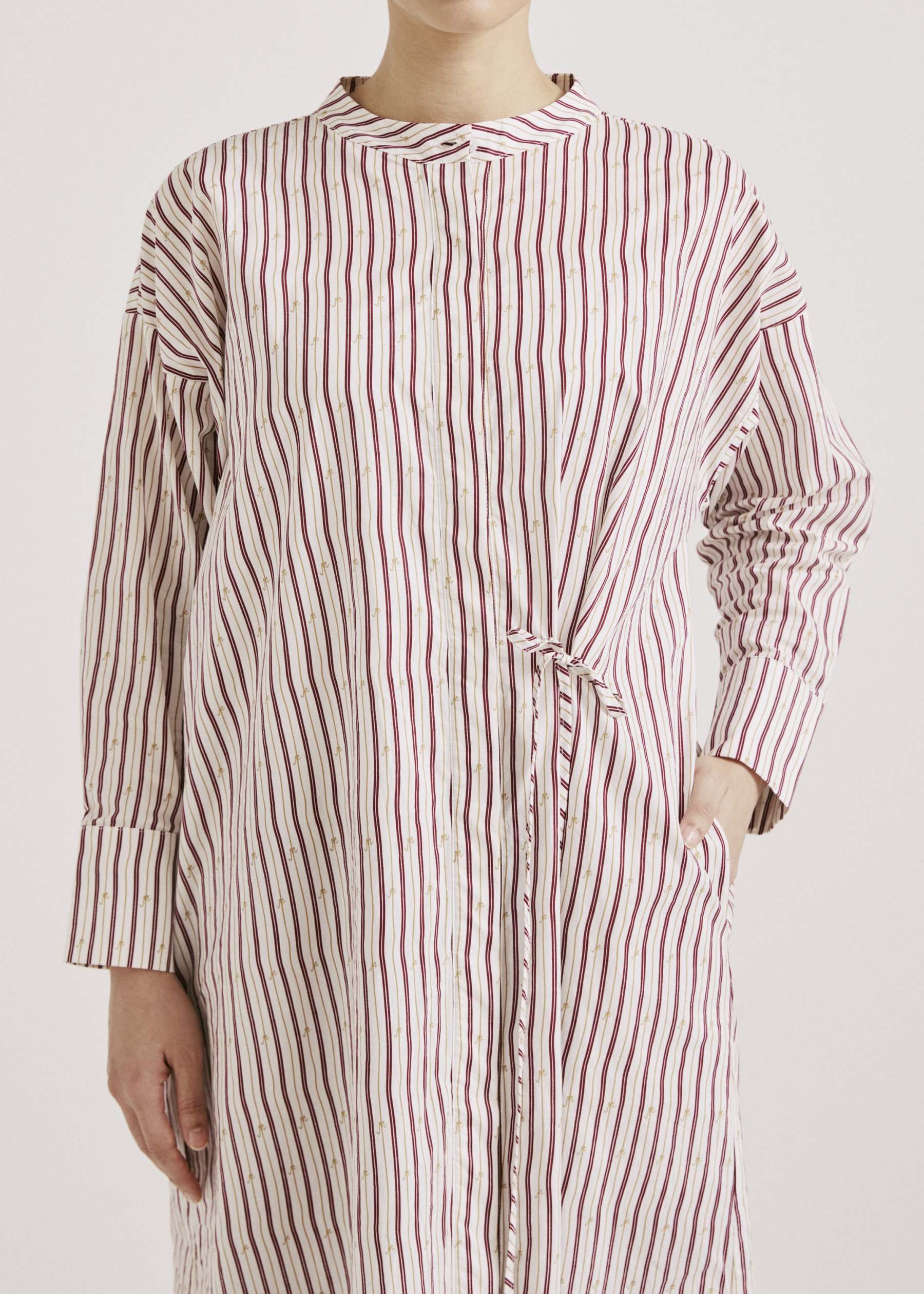 Ayva White-Maroon Printed Long Dress