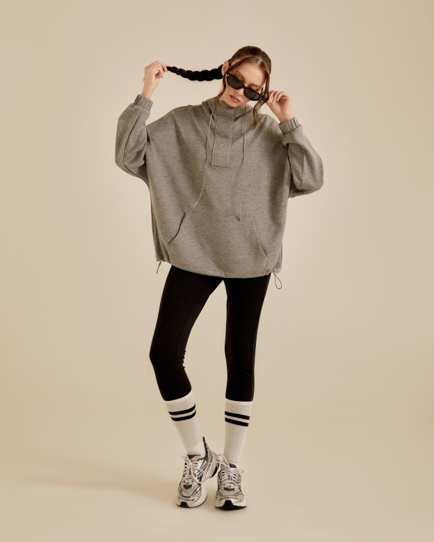 Neena Grey Hoodie Jumper