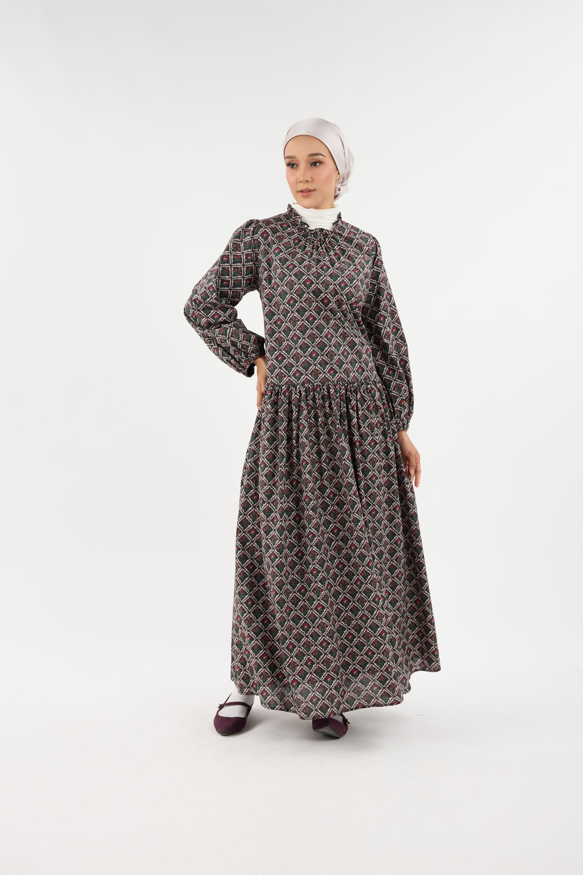 Memoria Black Flounce Dress