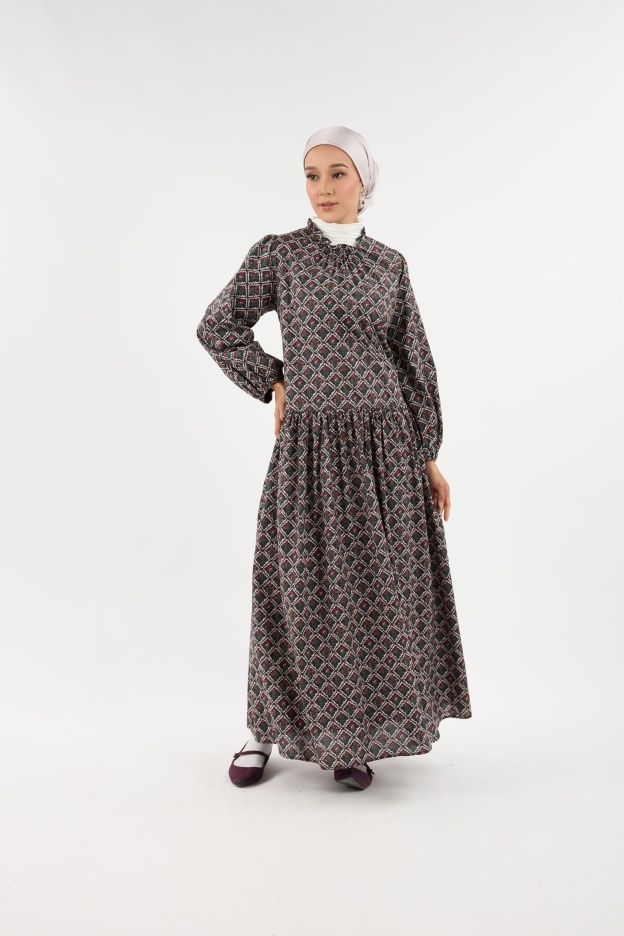 Memoria Black Flounce Dress