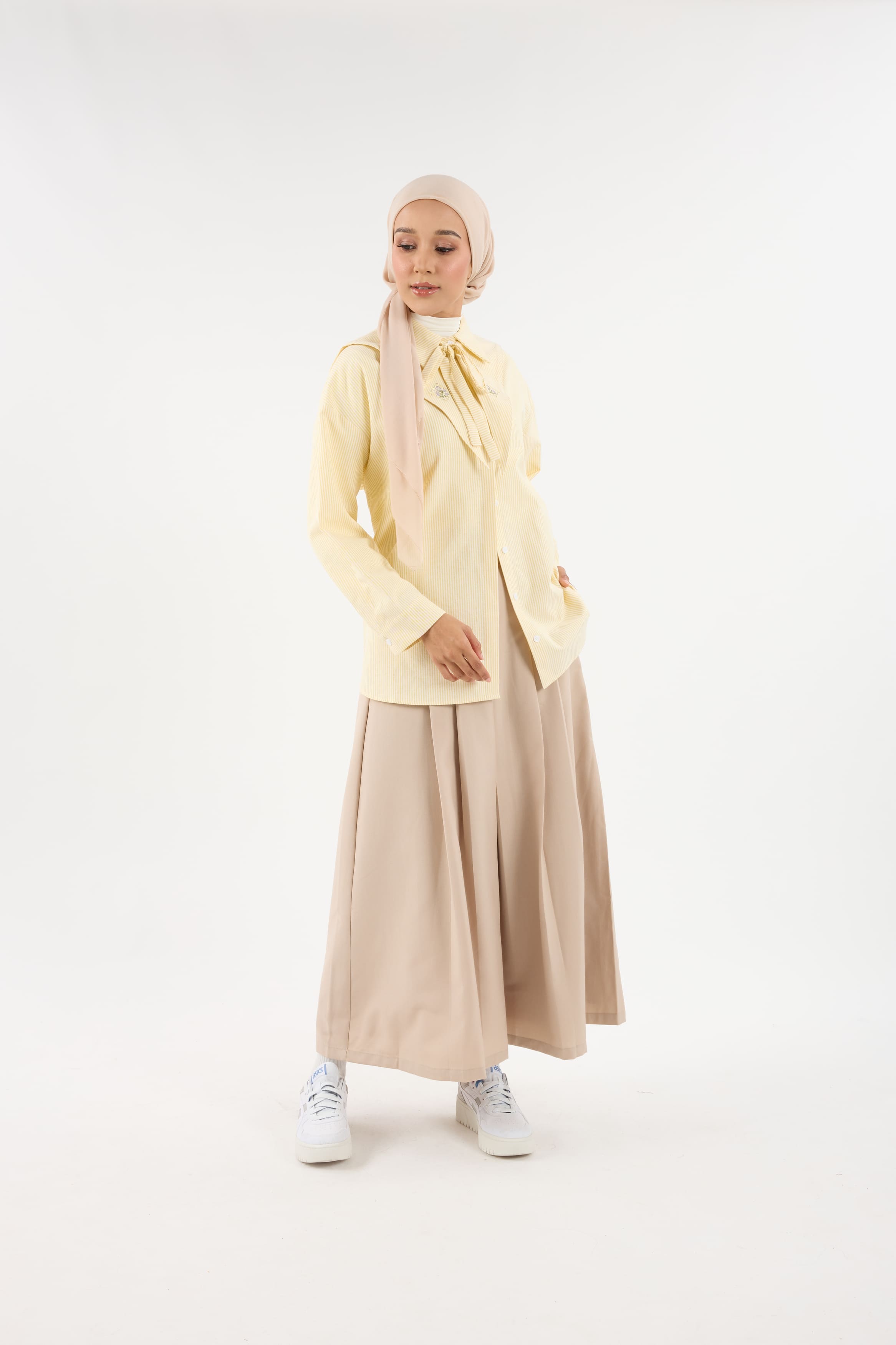 Harmoni Butter Yellow Striped Linen Shirt