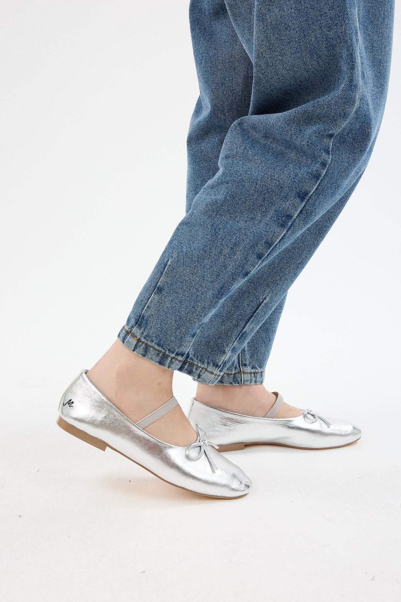 Jennie Silver Ballet Flats