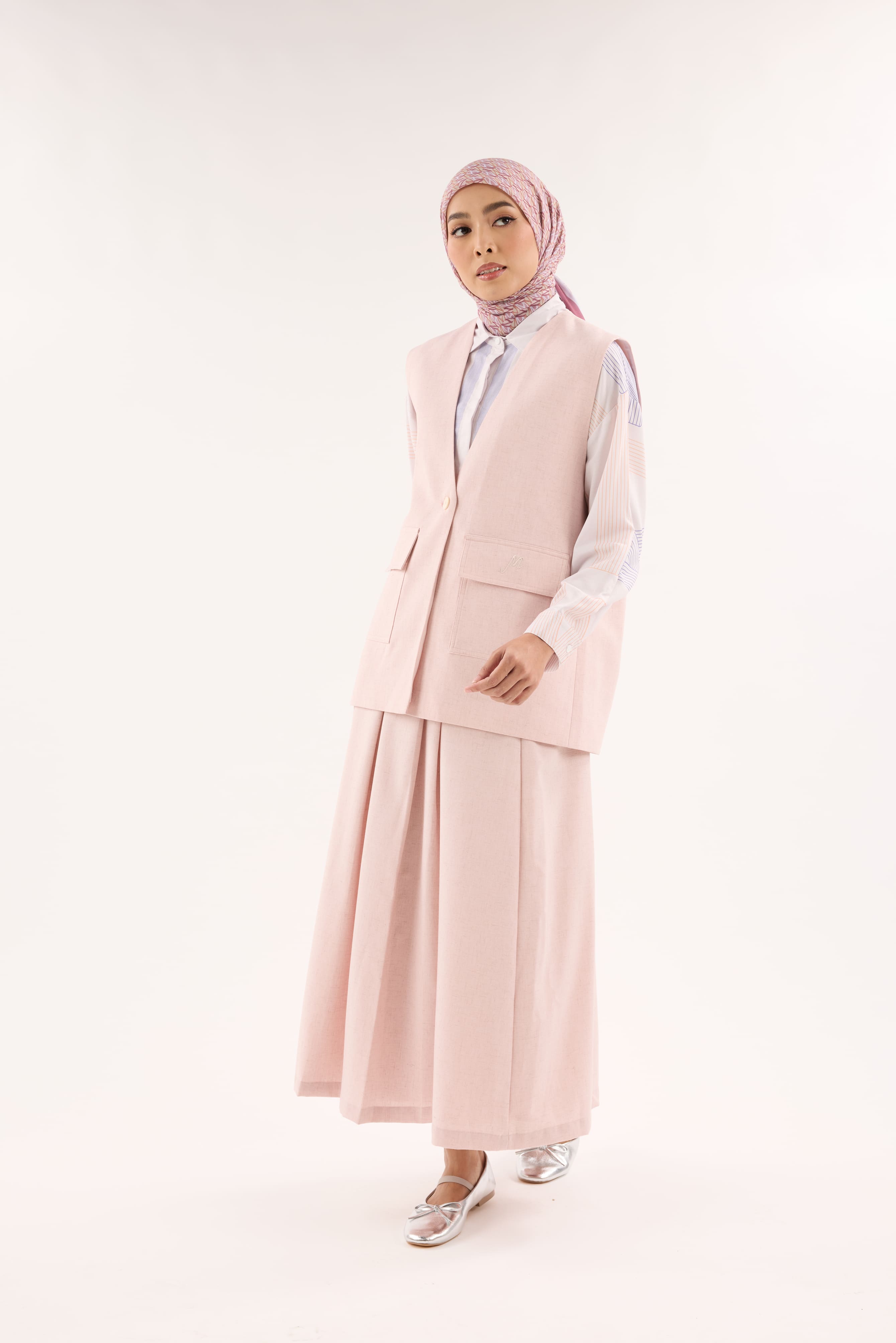 Nelly Pink Structured Vest