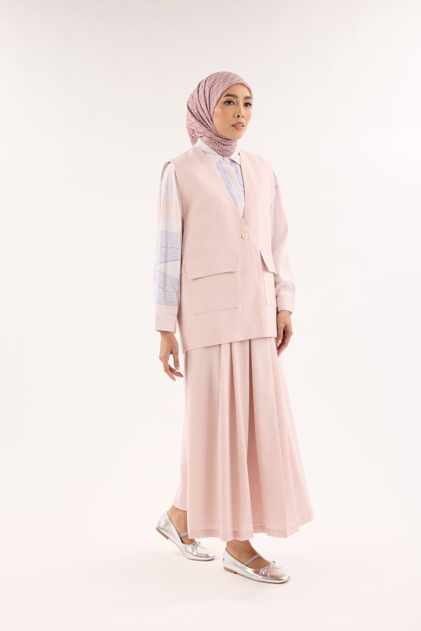 Nelly Pink Structured Vest