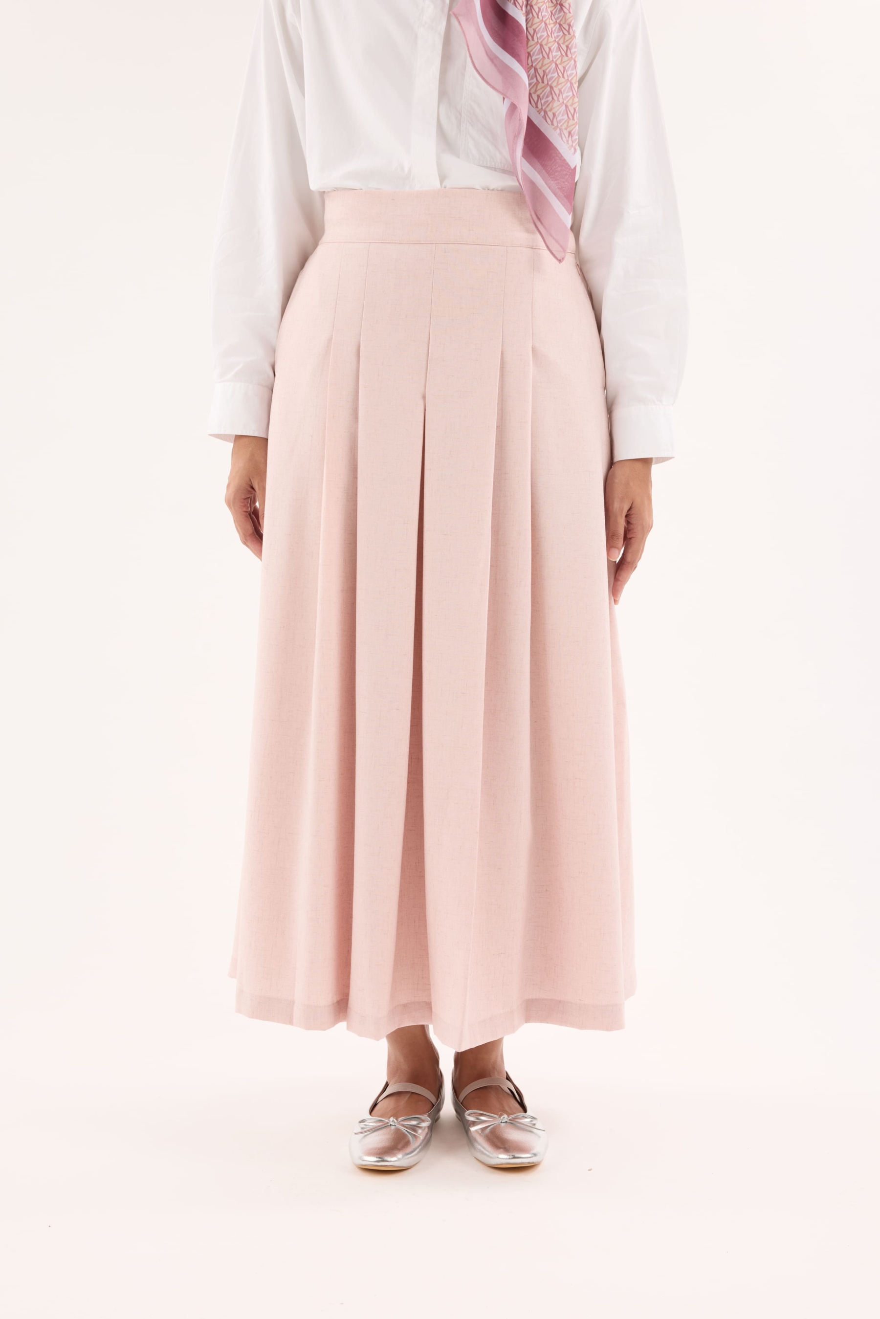 Nelly Pink Pleated Skirt