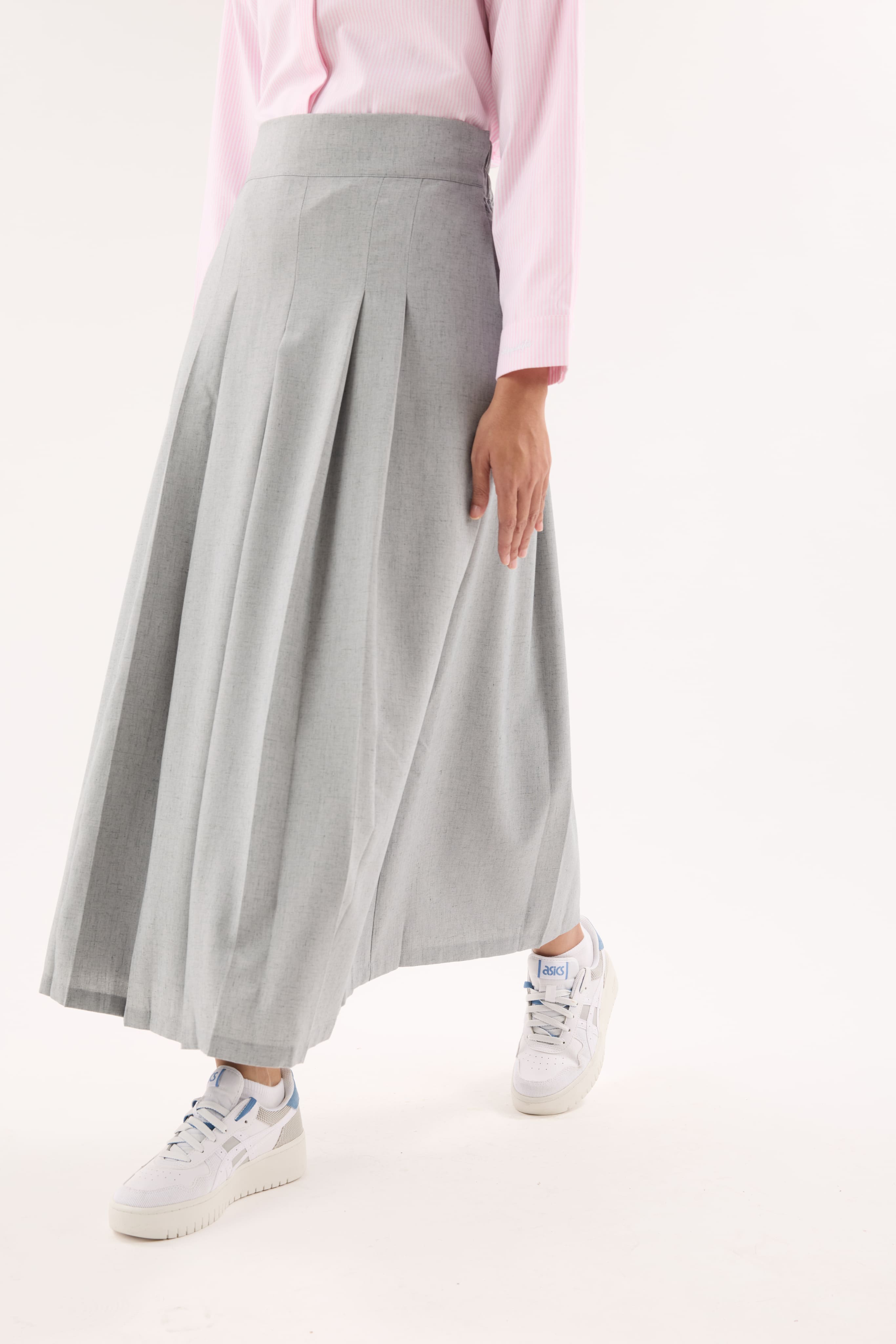 Buy Nelly Grey Pleated Skirt | Mimpikita