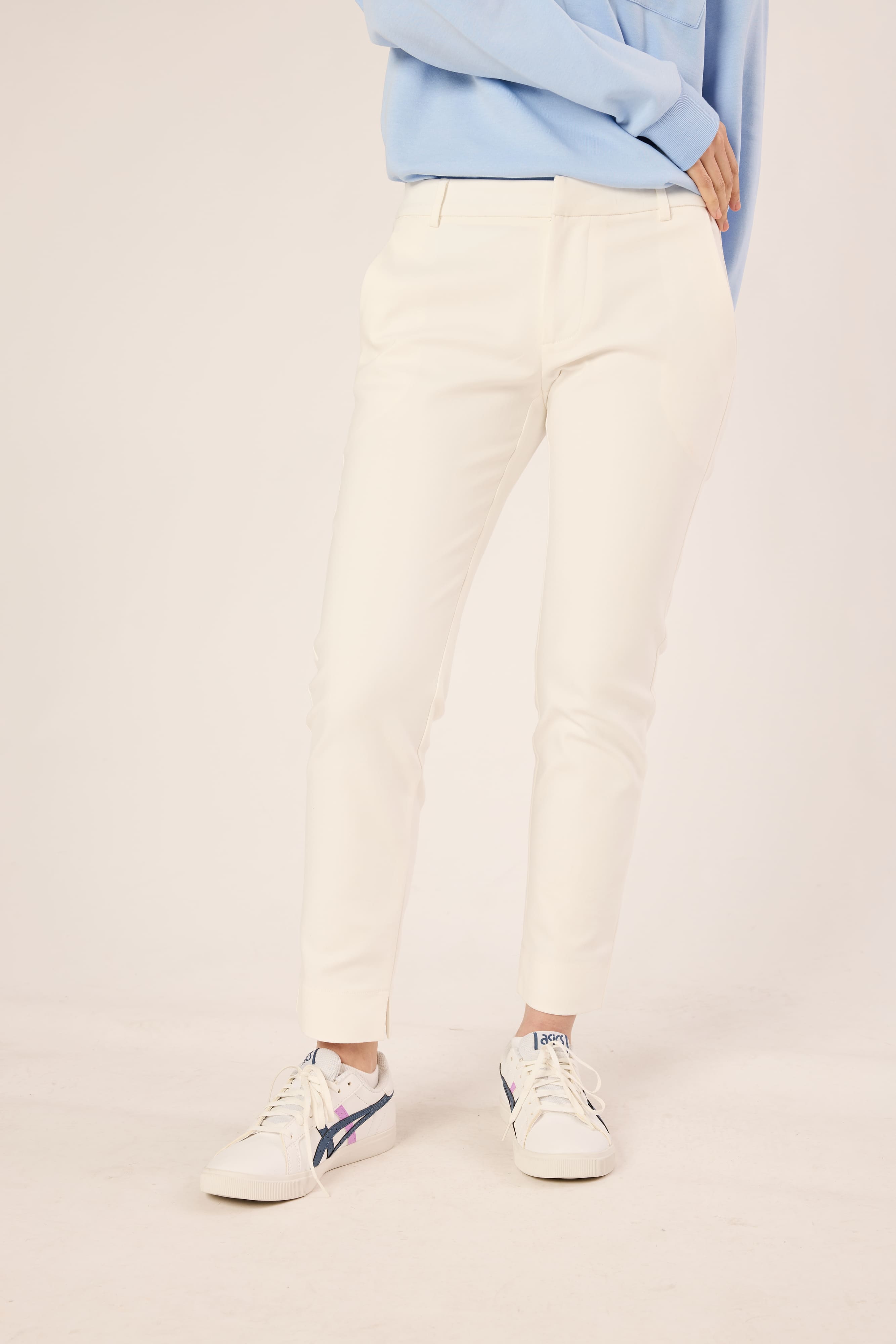 White Chino Trousers - Women's