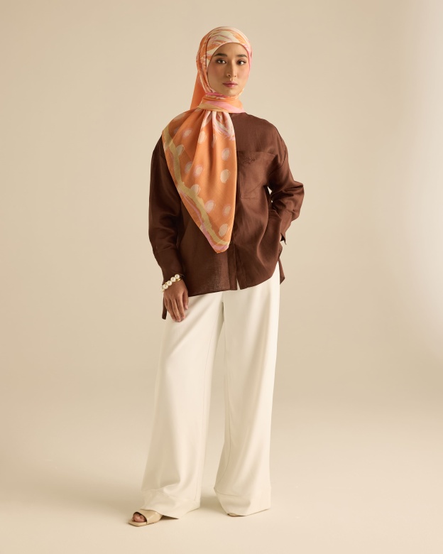 Mila Brown Linen Shirt