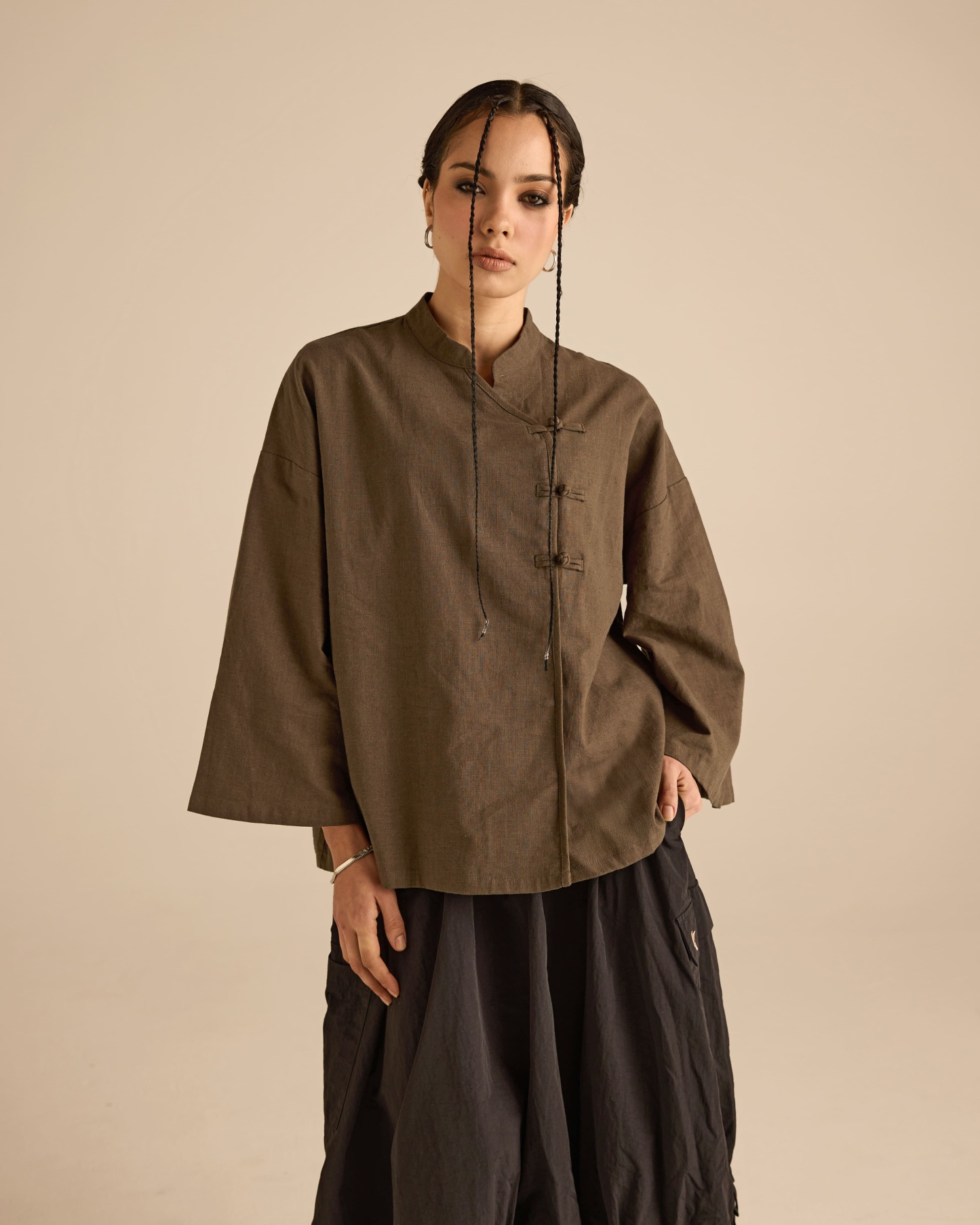 Nadra Olive Boxy Top