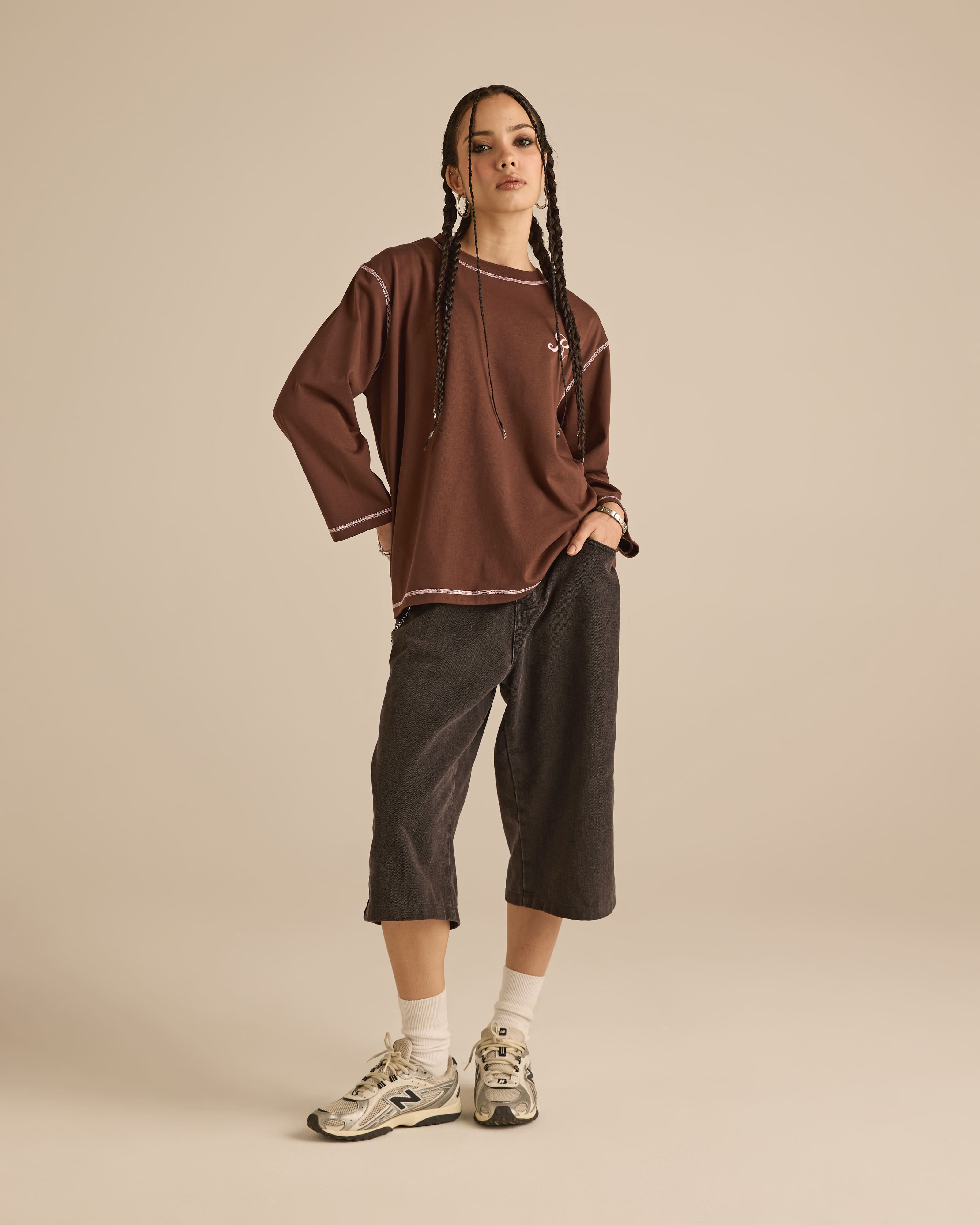 Signature Brown Long Sleeve T-Shirt