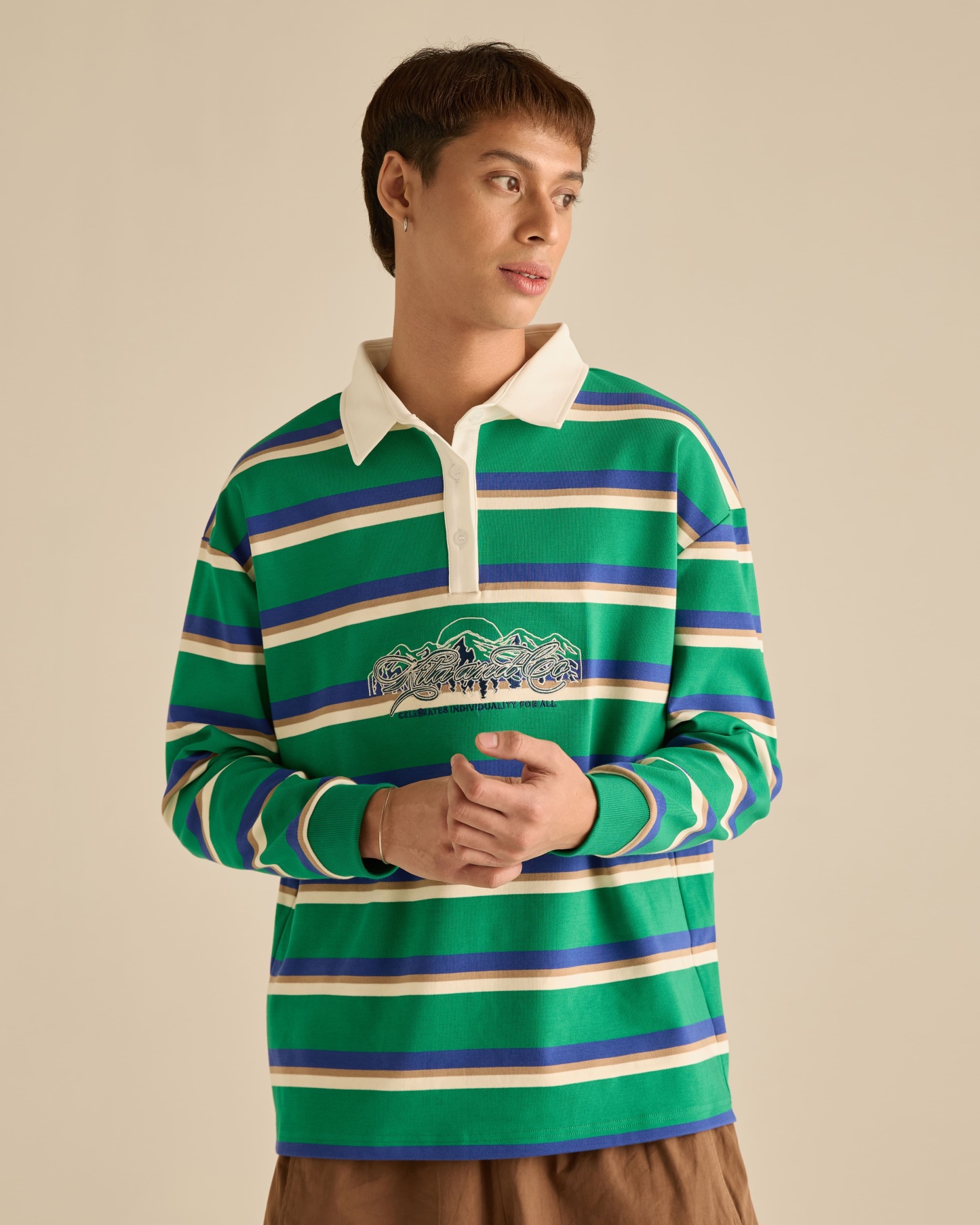 Stripes Collared Rugby Shirt