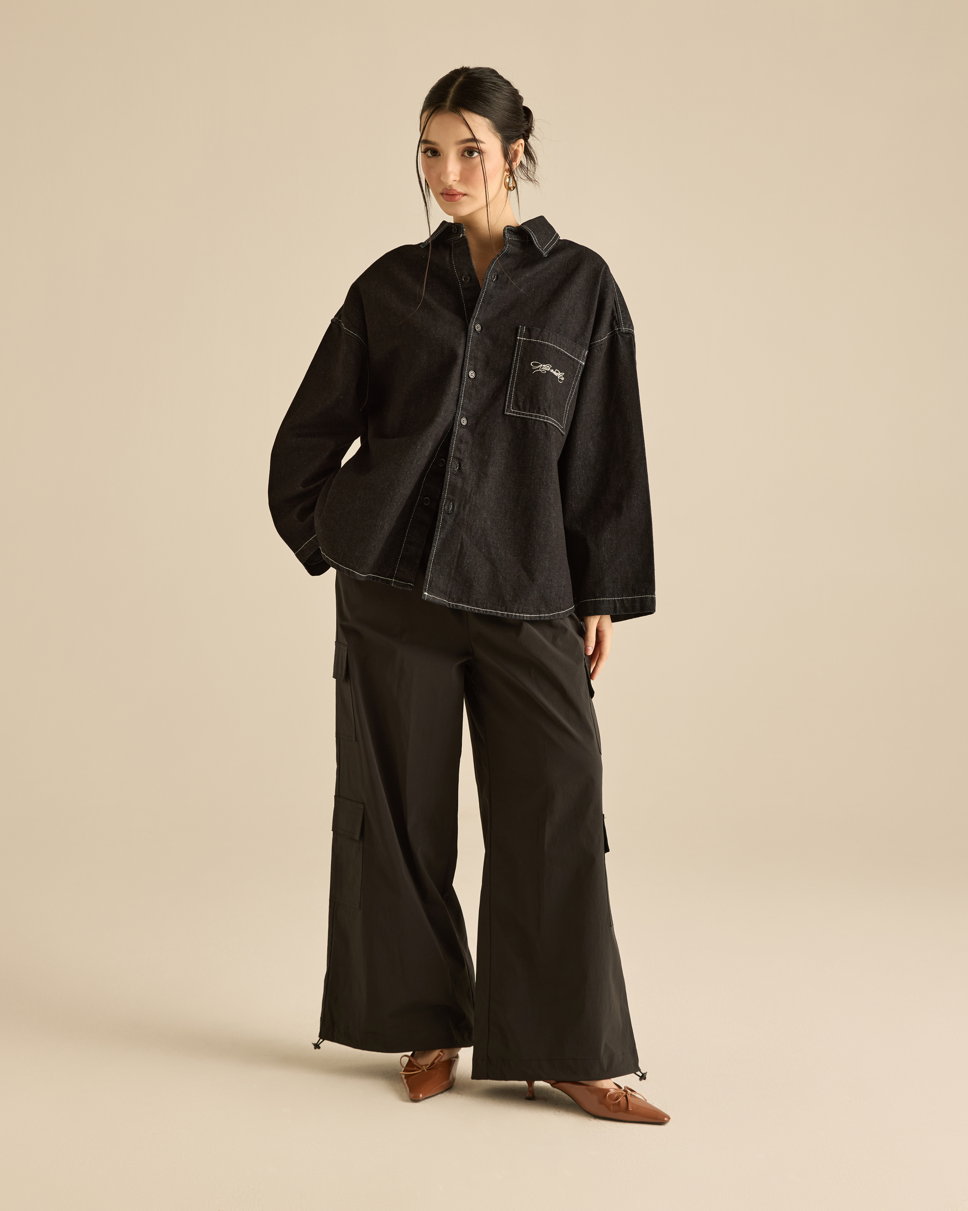 Denim Signature Double Stitched Shirt