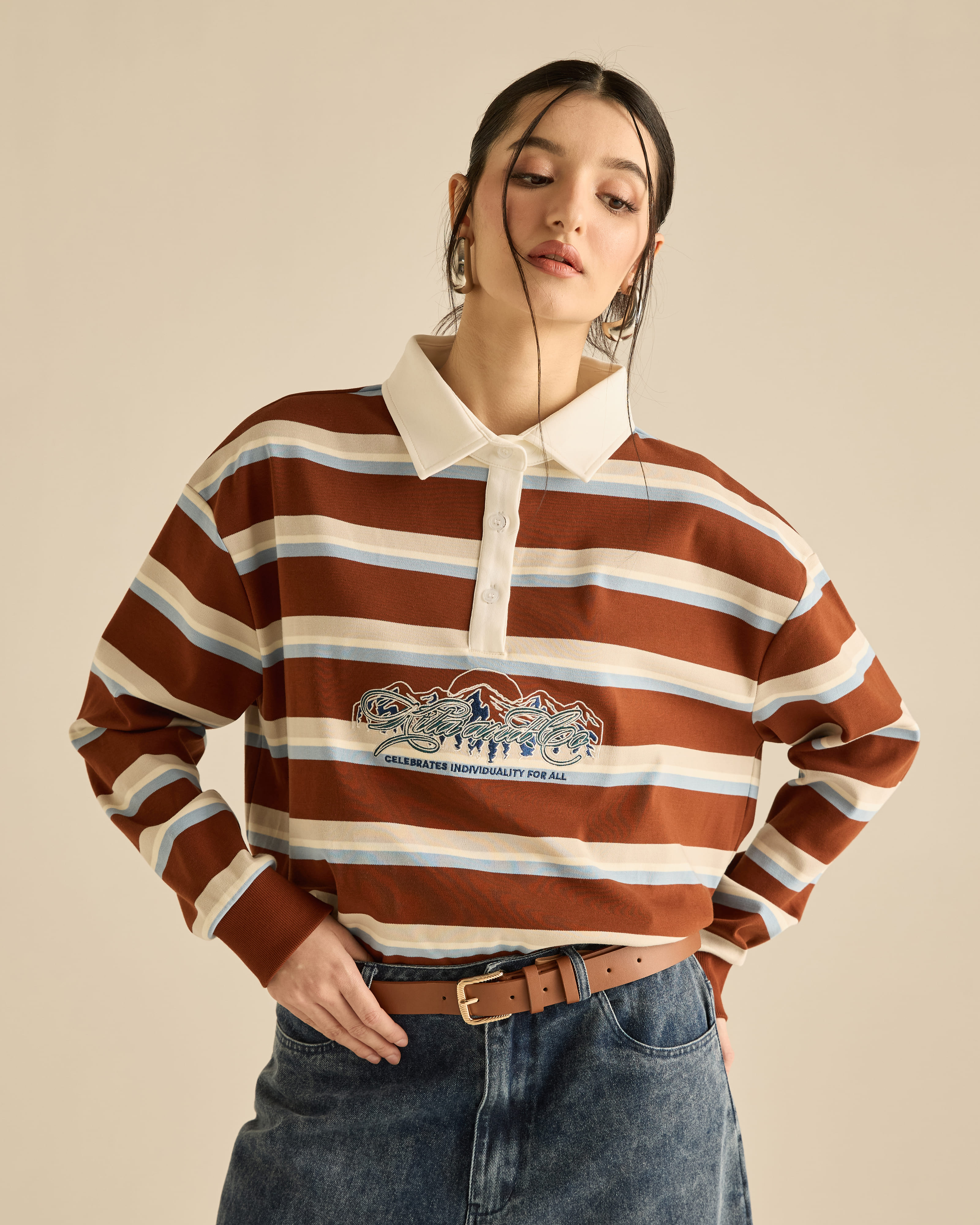 Stripes Collared Rugby Shirt