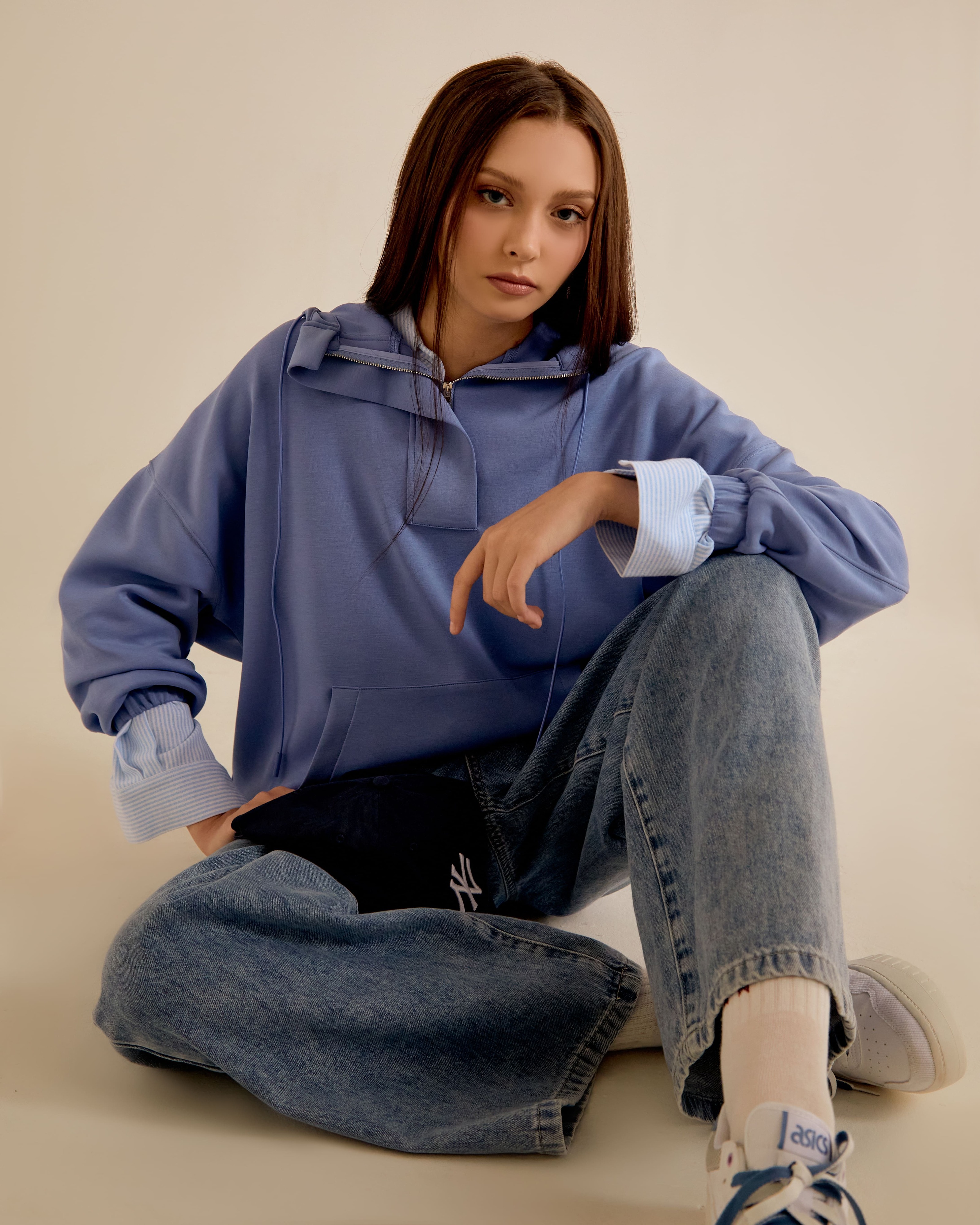 Neena Blue Hoodie Jumper