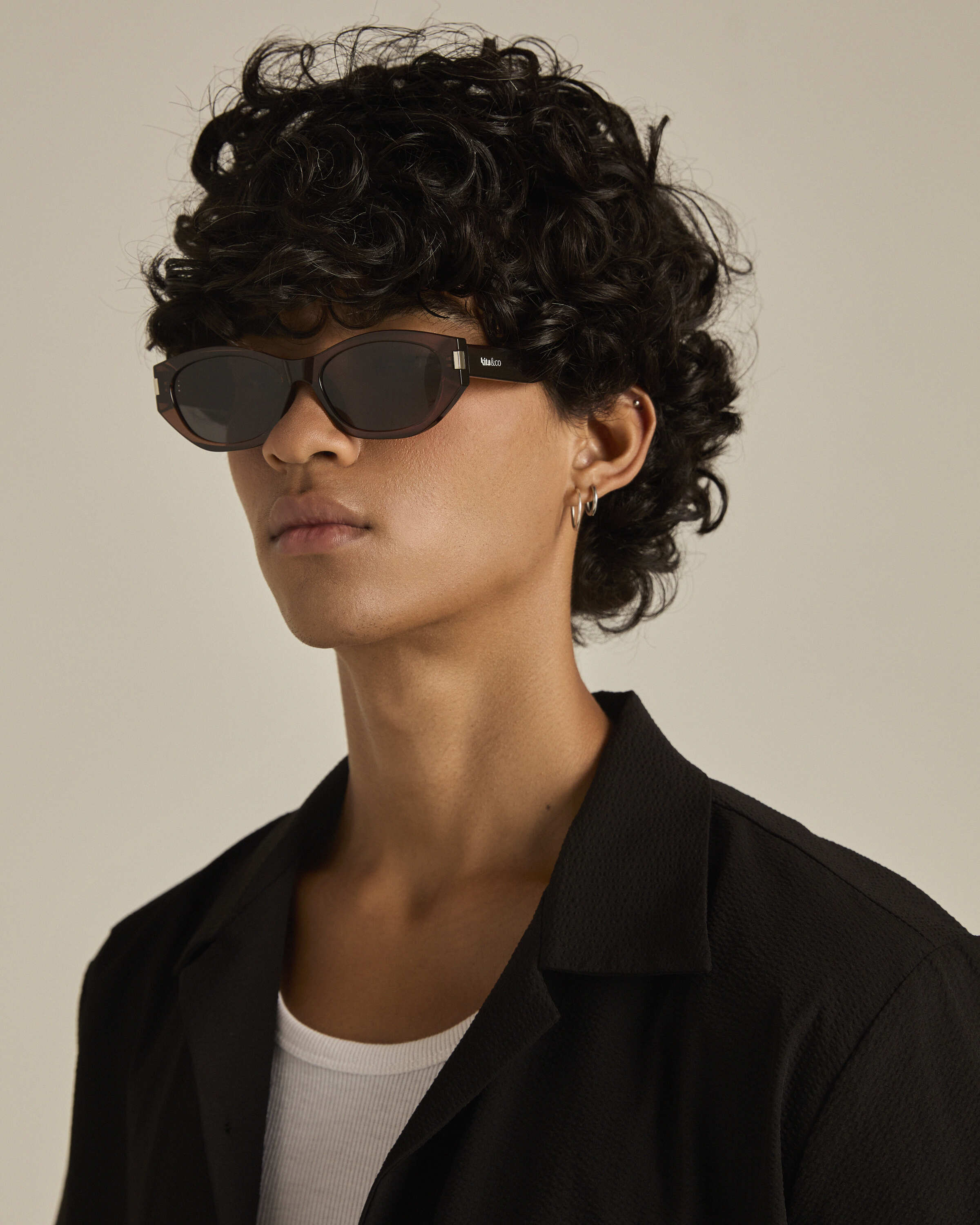 Dark Brown Square Sunglasses