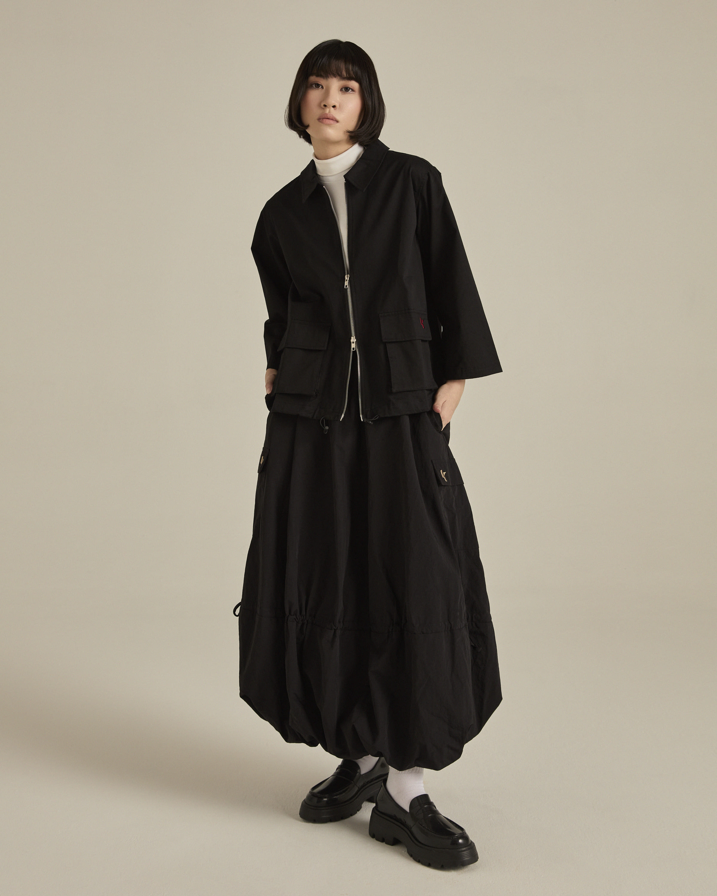 Black Double Zipper Jacket