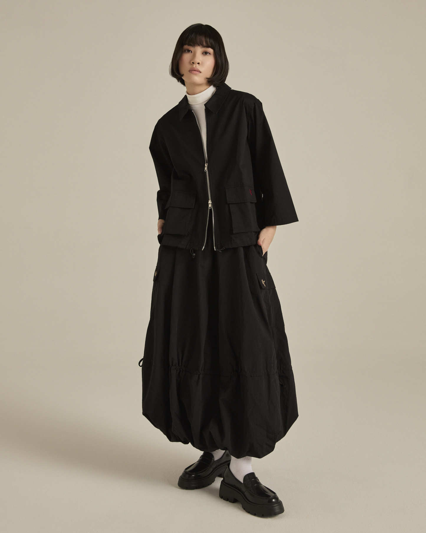 Black Double Zipper Jacket