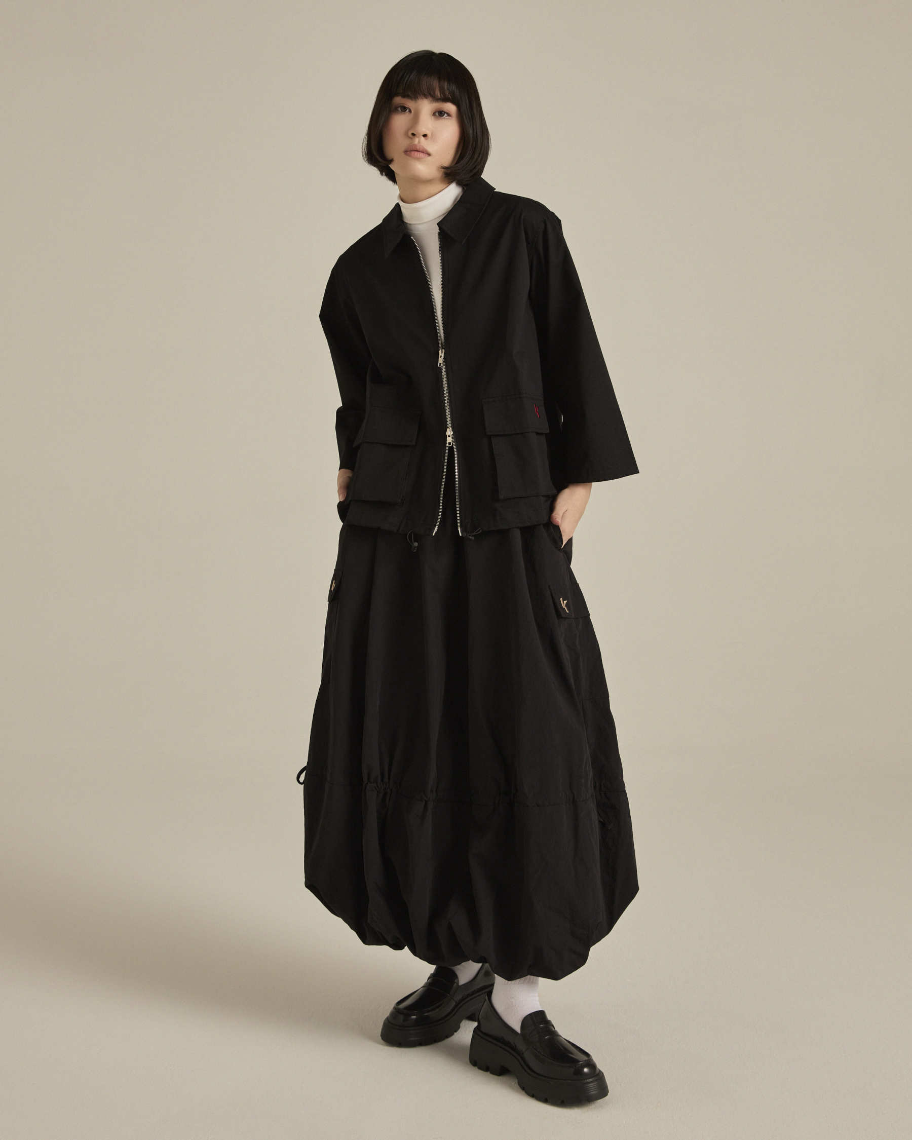 Black Double Zipper Jacket