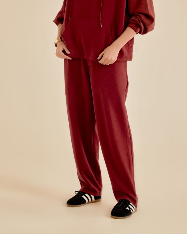 Jara Maroon Tapered Pants