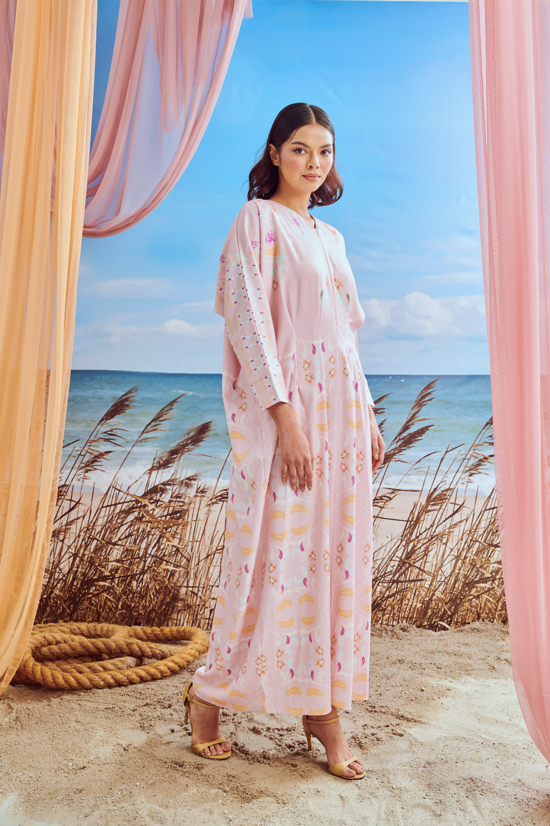 Amara Soft Light Pink Long Dress
