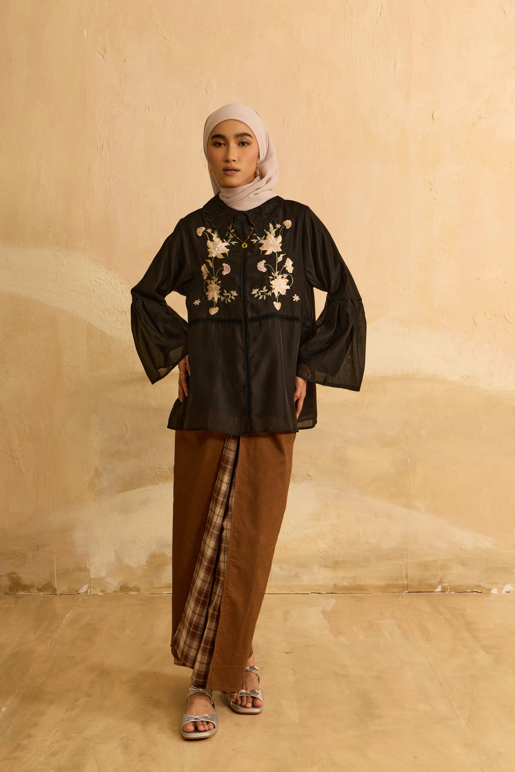 Nirmala Black Embroidery Top