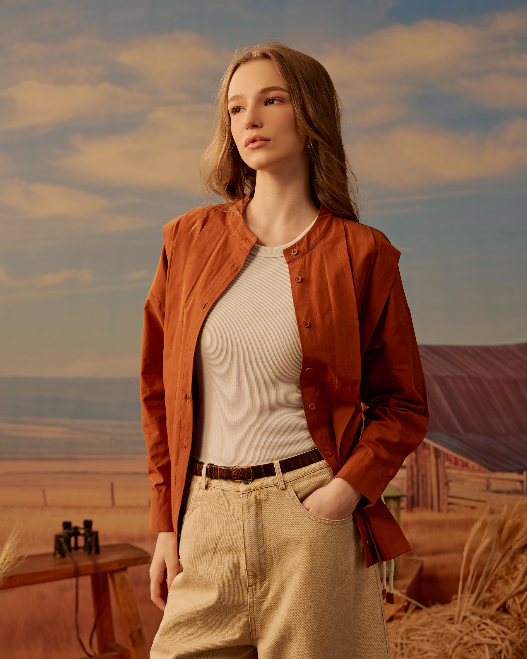 Sahara Pleated Shirt