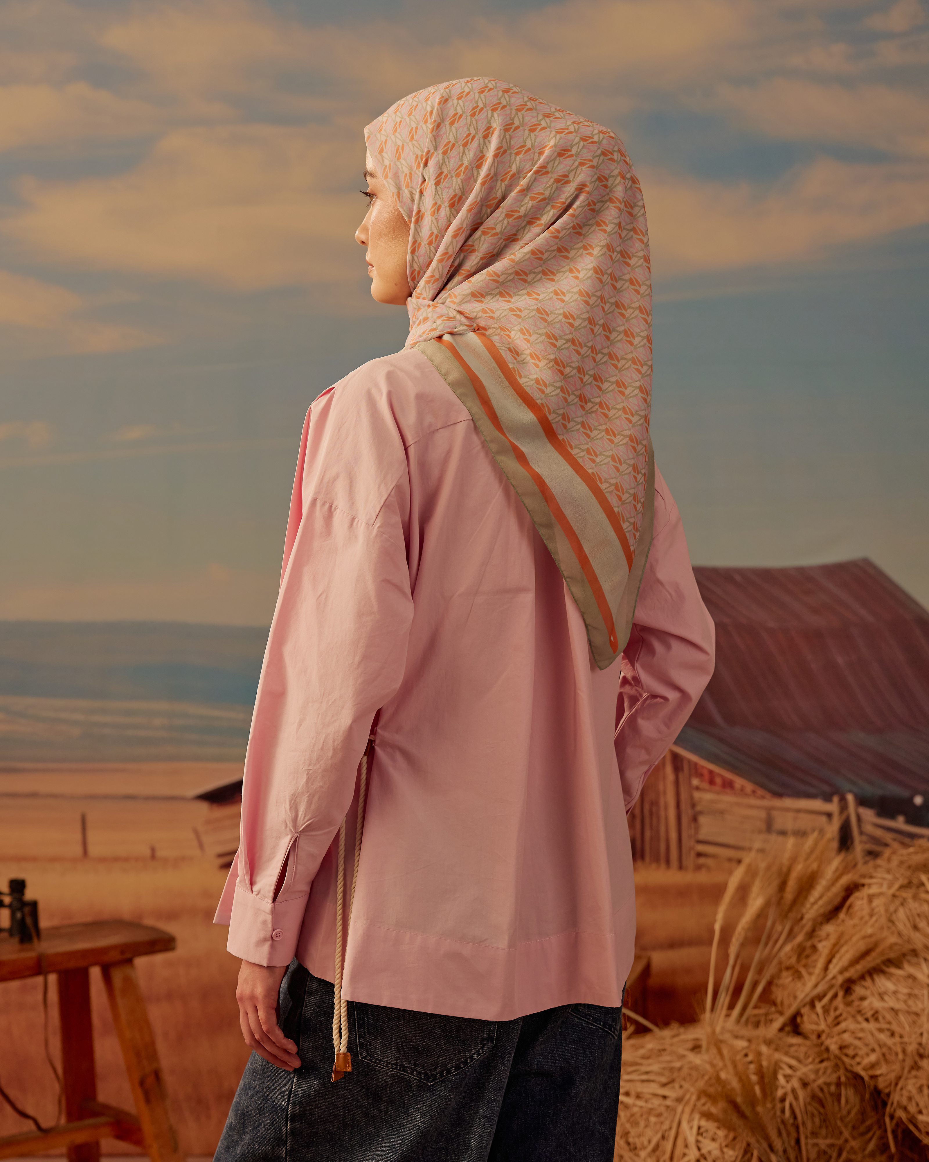 Arica Square Voile Scarf