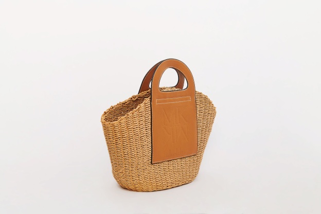 Capri Brown Straw Woven Totebag