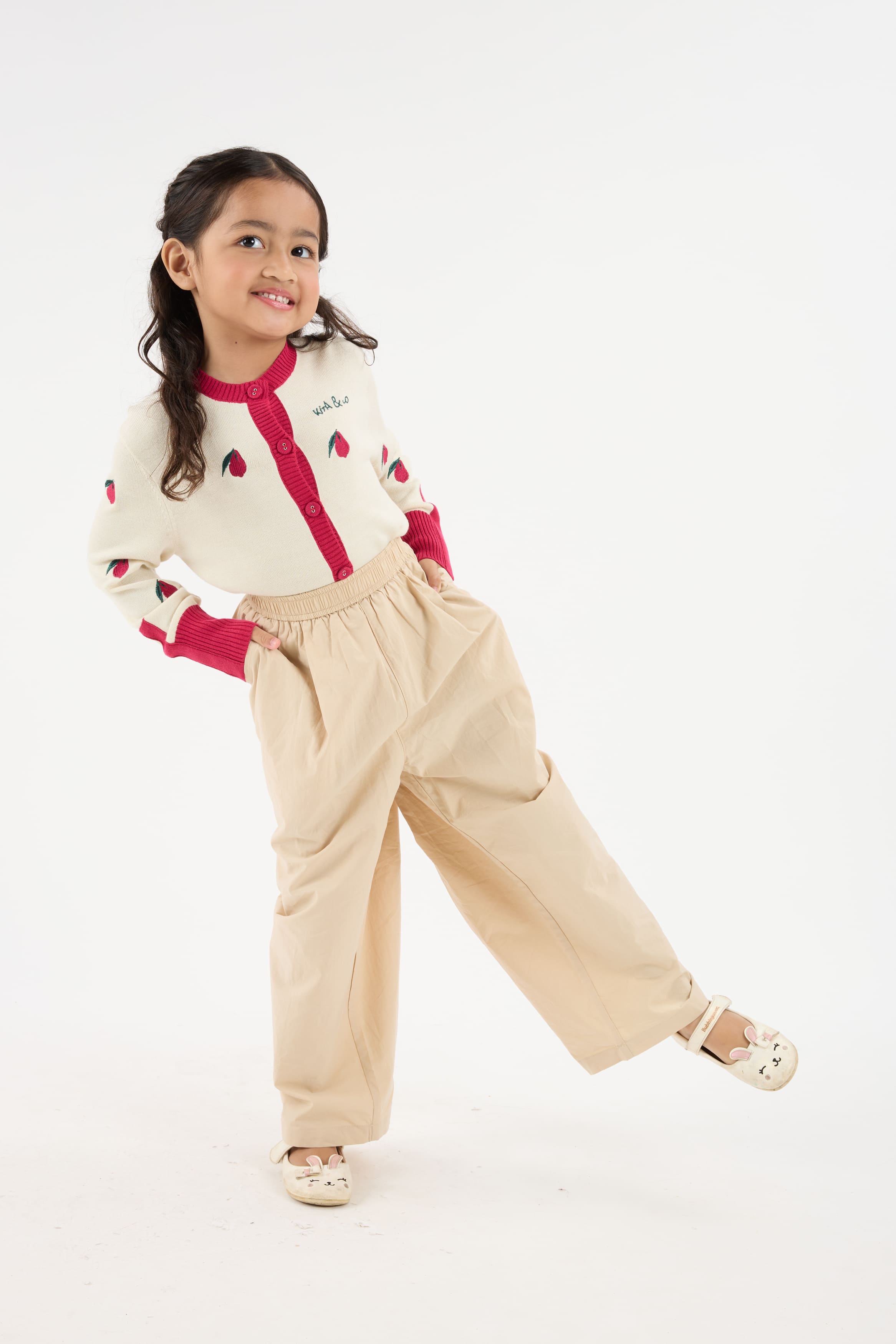 Aman Light Khaki Mini Baggy Pants