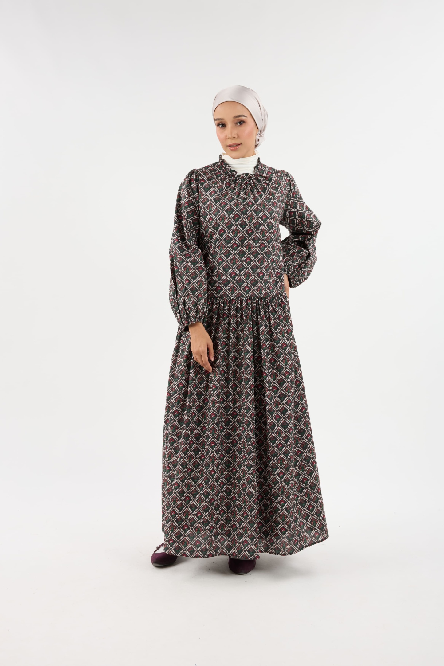 Memoria Black Flounce Dress