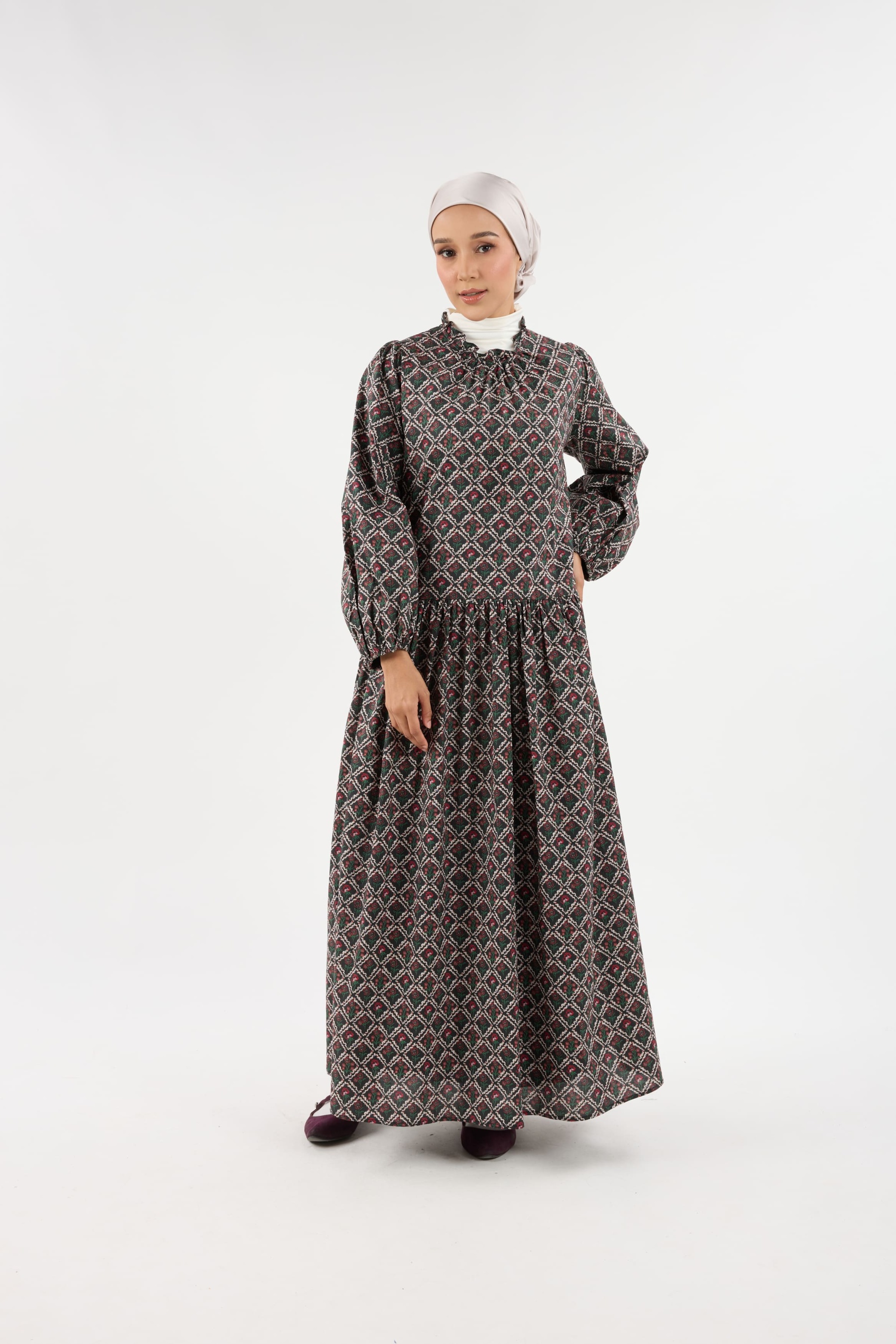Memoria Black Flounce Dress