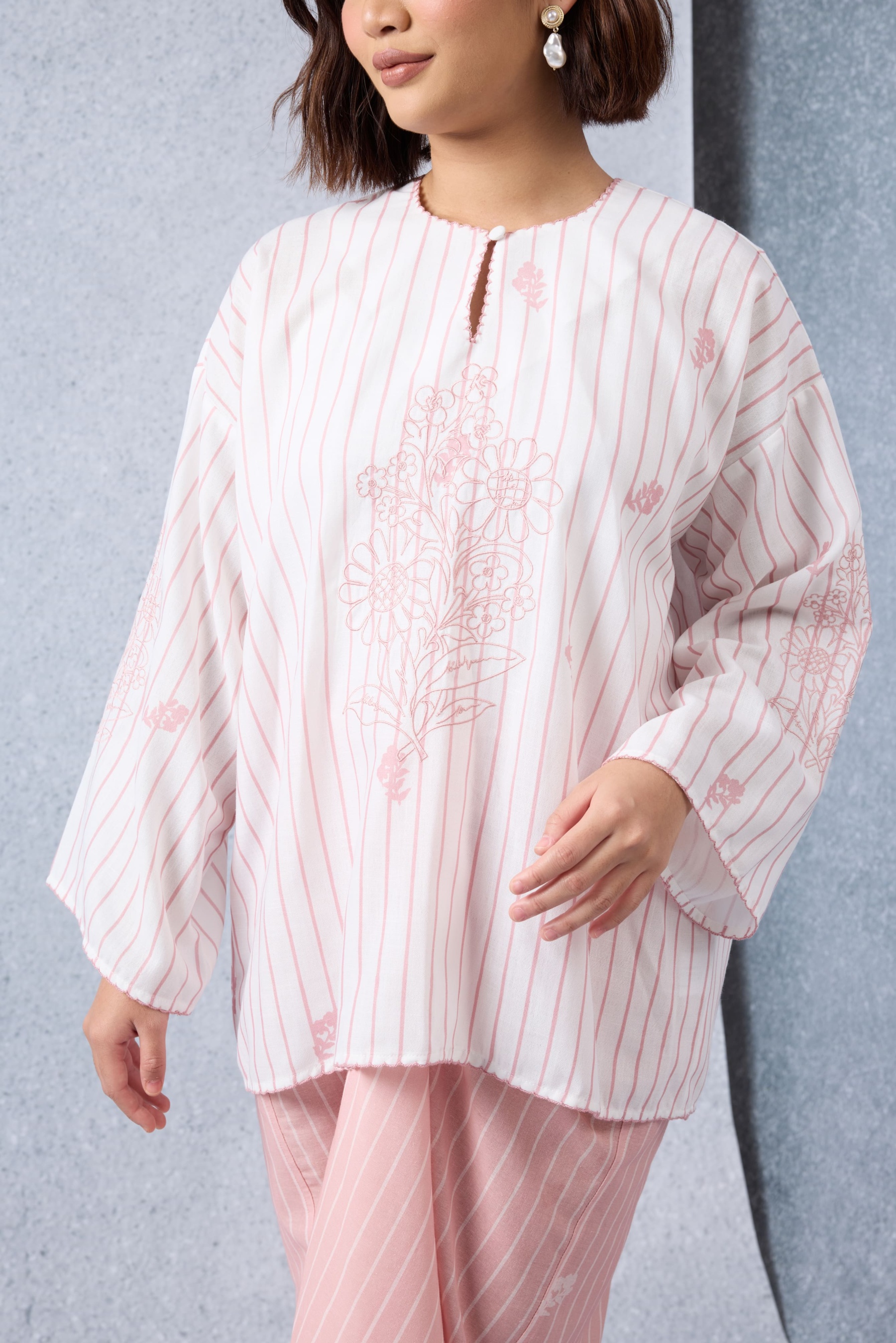 Matahari Dusty Pink Loose Kedah Top