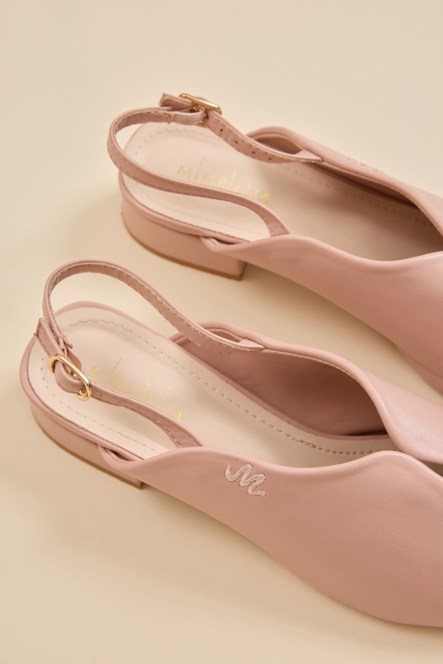 Huda Dusty Pink Low-Block Mules