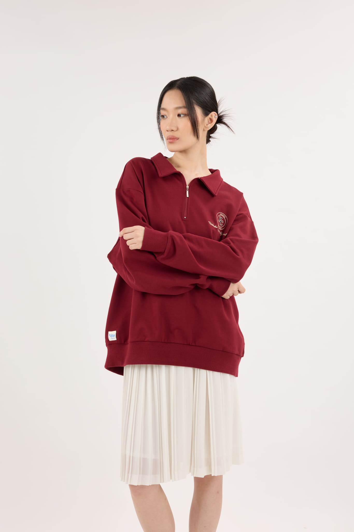 Maroon Capsule Oversized Sweatshirt
