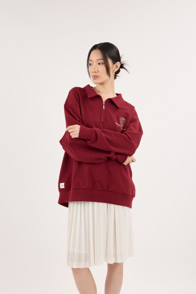 Maroon Capsule Oversized Sweatshirt