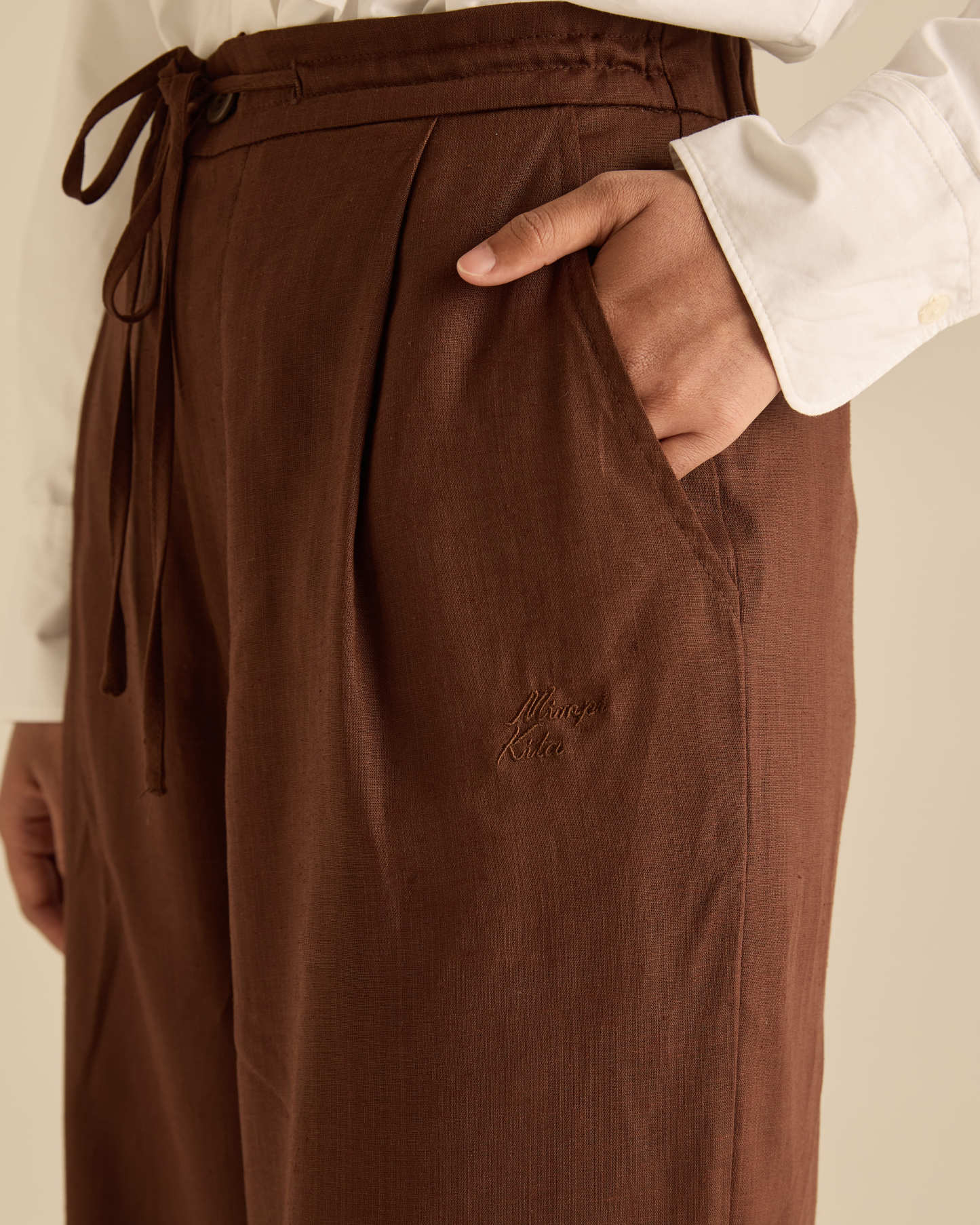 Calma Brown Linen Pants