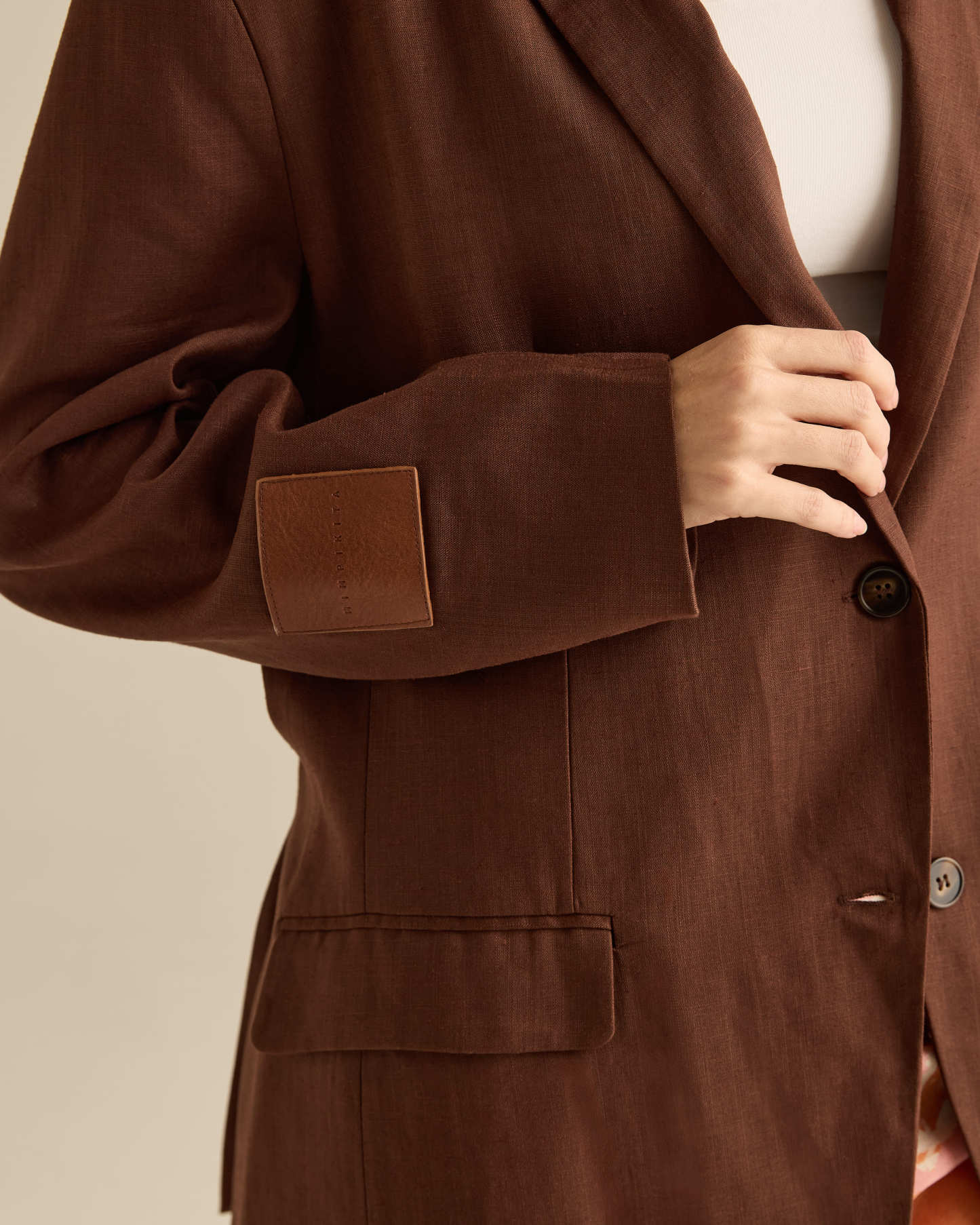 Sandra Brown Linen Oversized Blazer