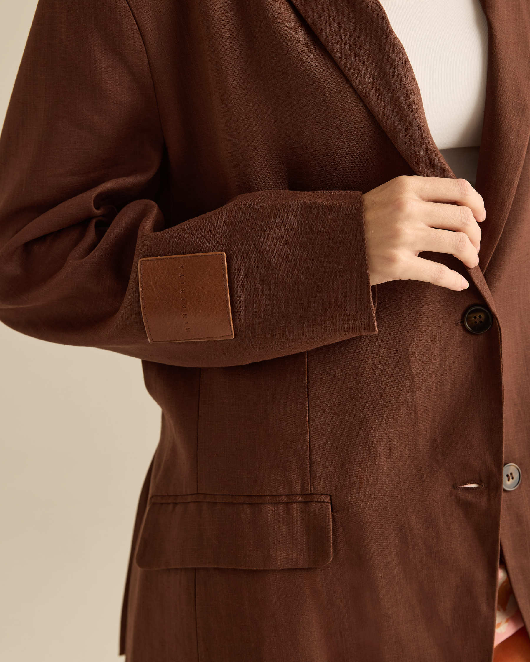 Sandra Brown Linen Oversized Blazer