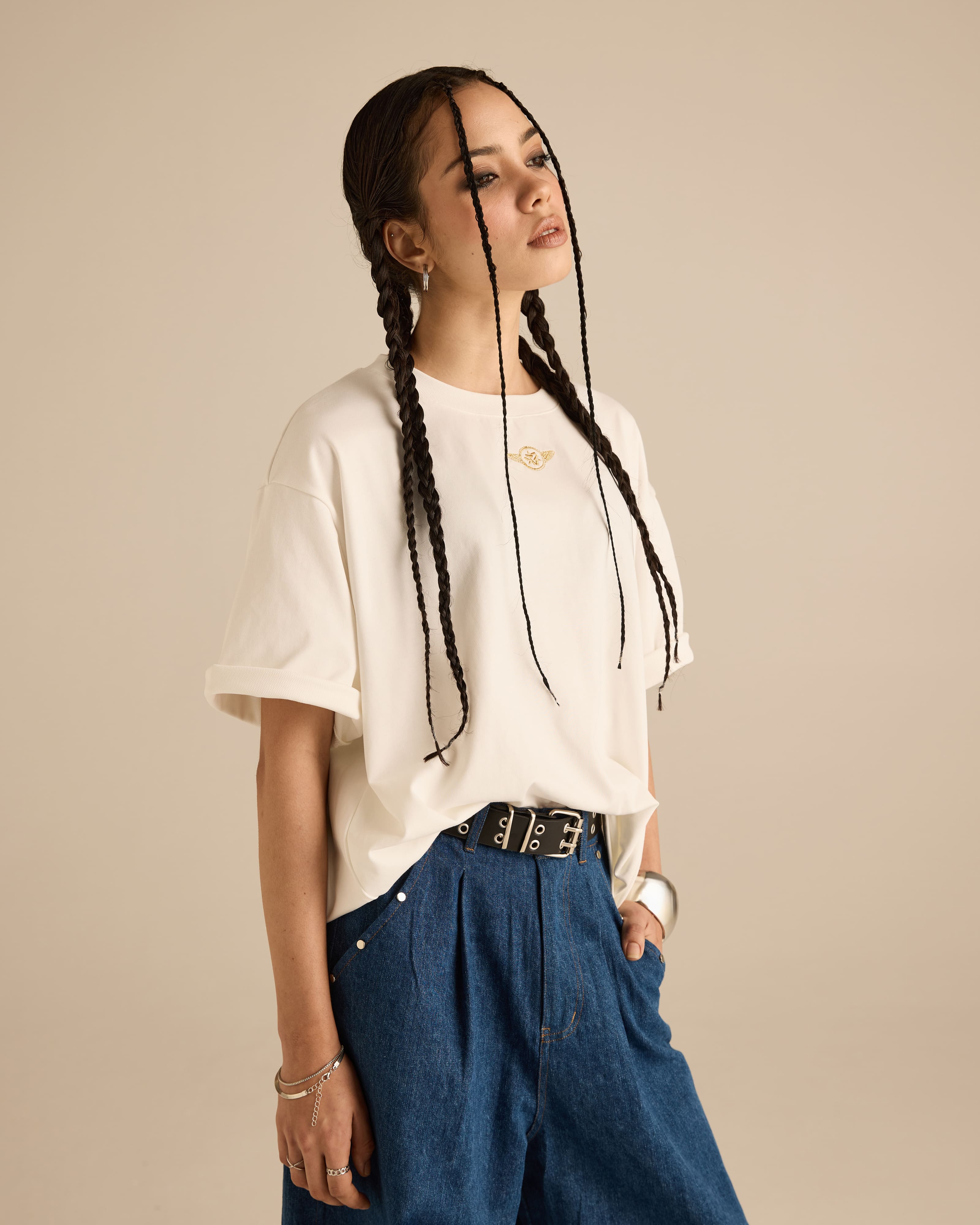 Roadster Off White Graphic Short Sleeve T-Shirt