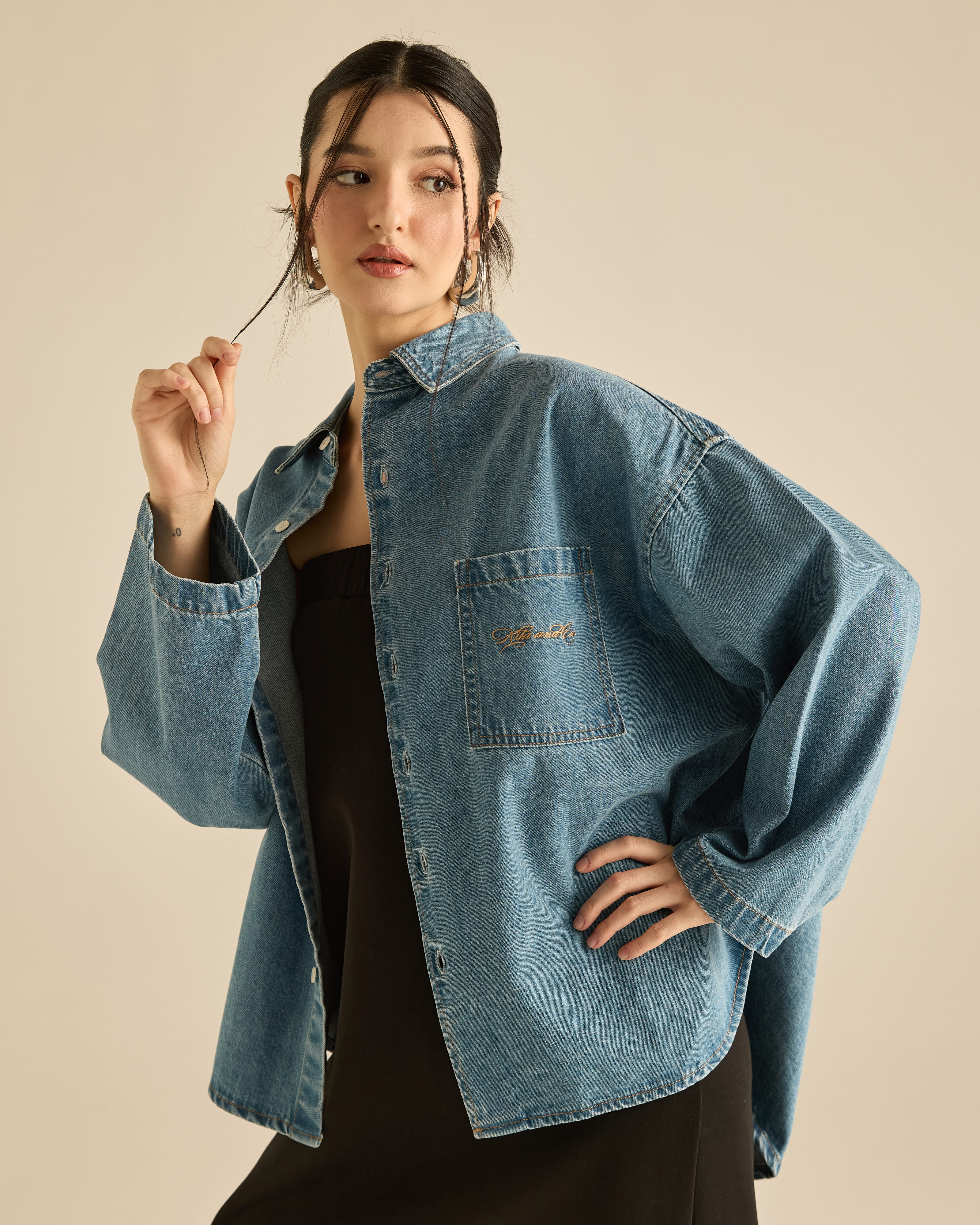 Denim Signature Double Stitched Shirt