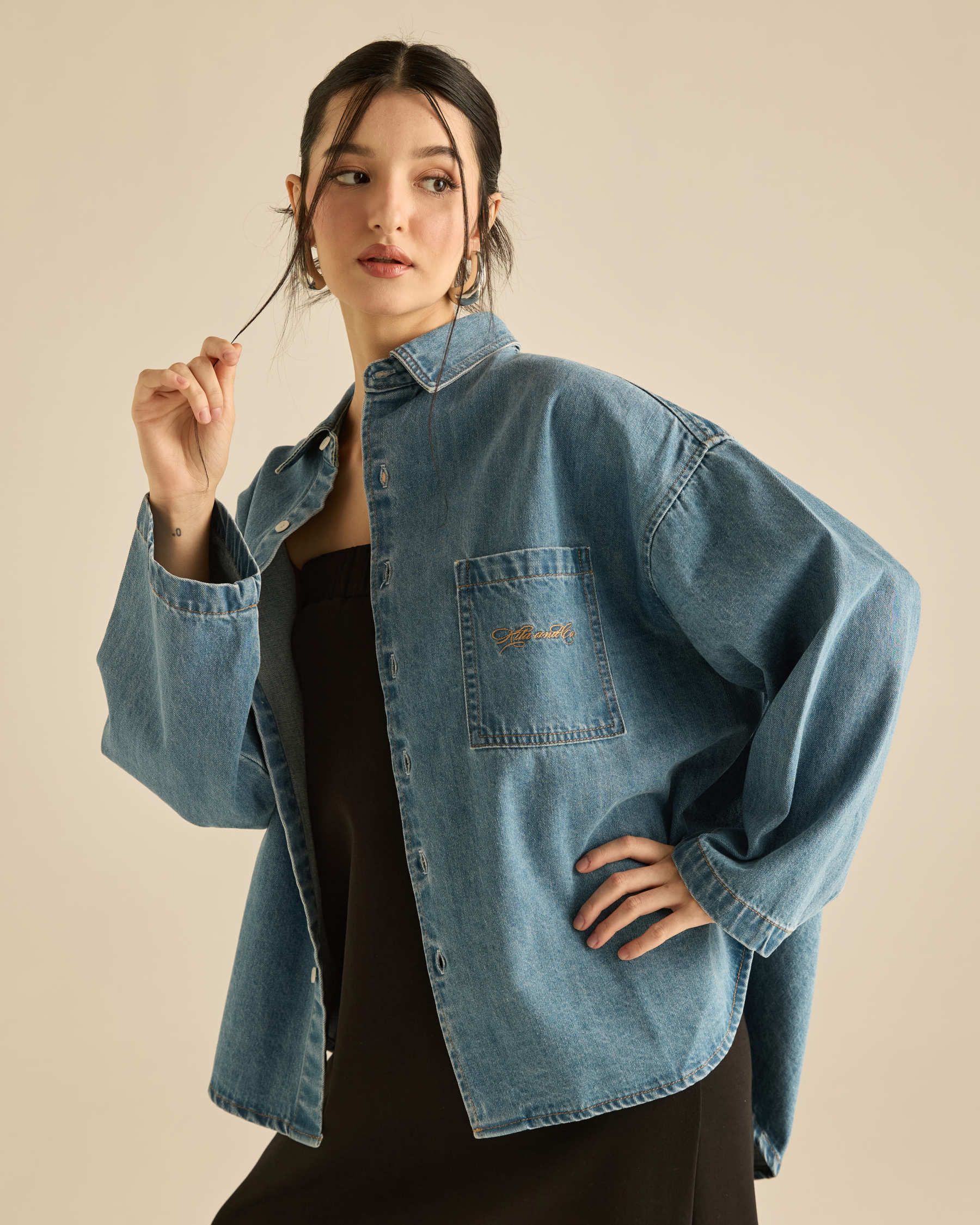 Denim Signature Double Stitched Shirt