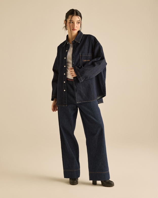 Denim Signature Double Stitched Shirt