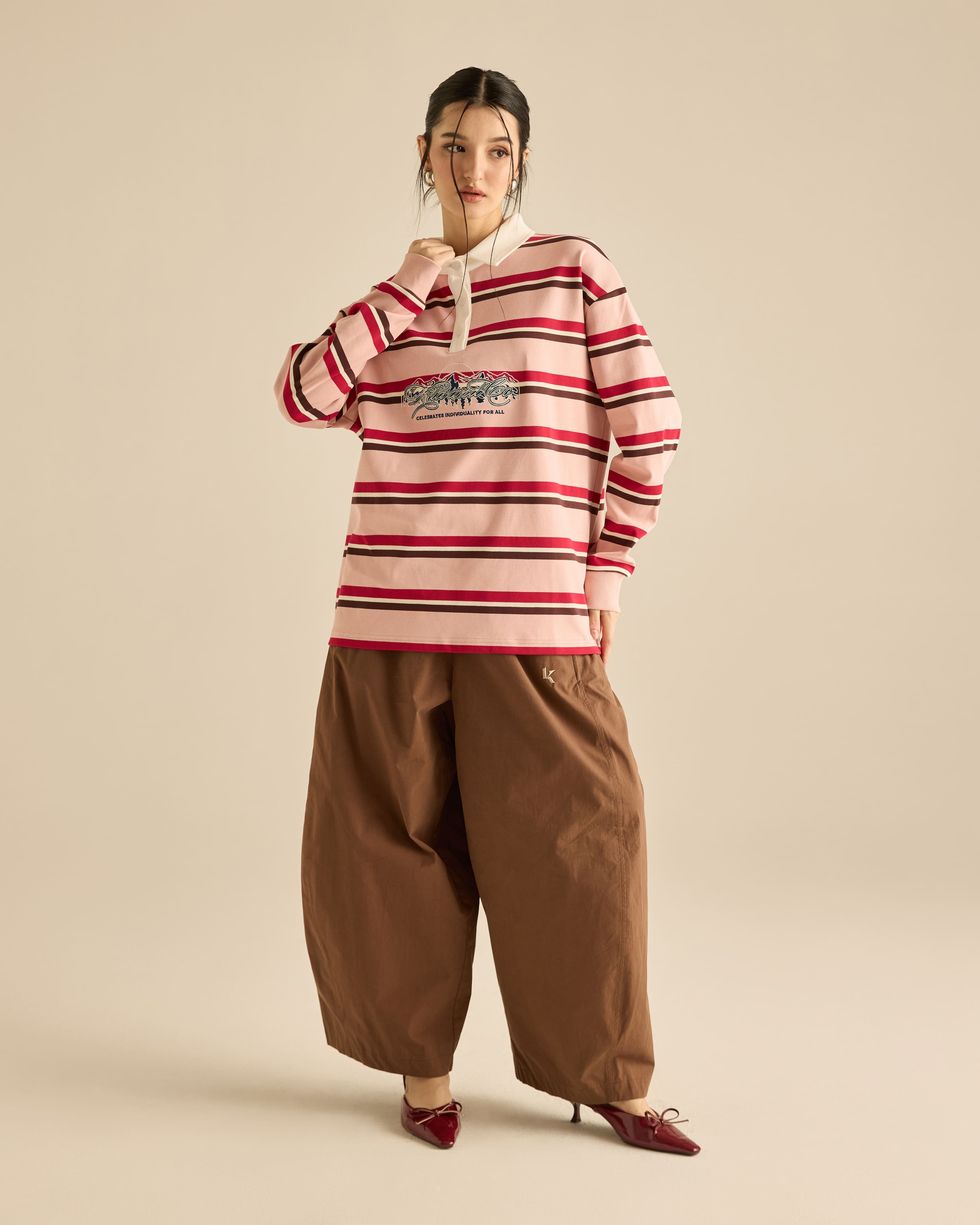Buy Stripes Collared Rugby Shirt | Kita&Co – Mimpikita