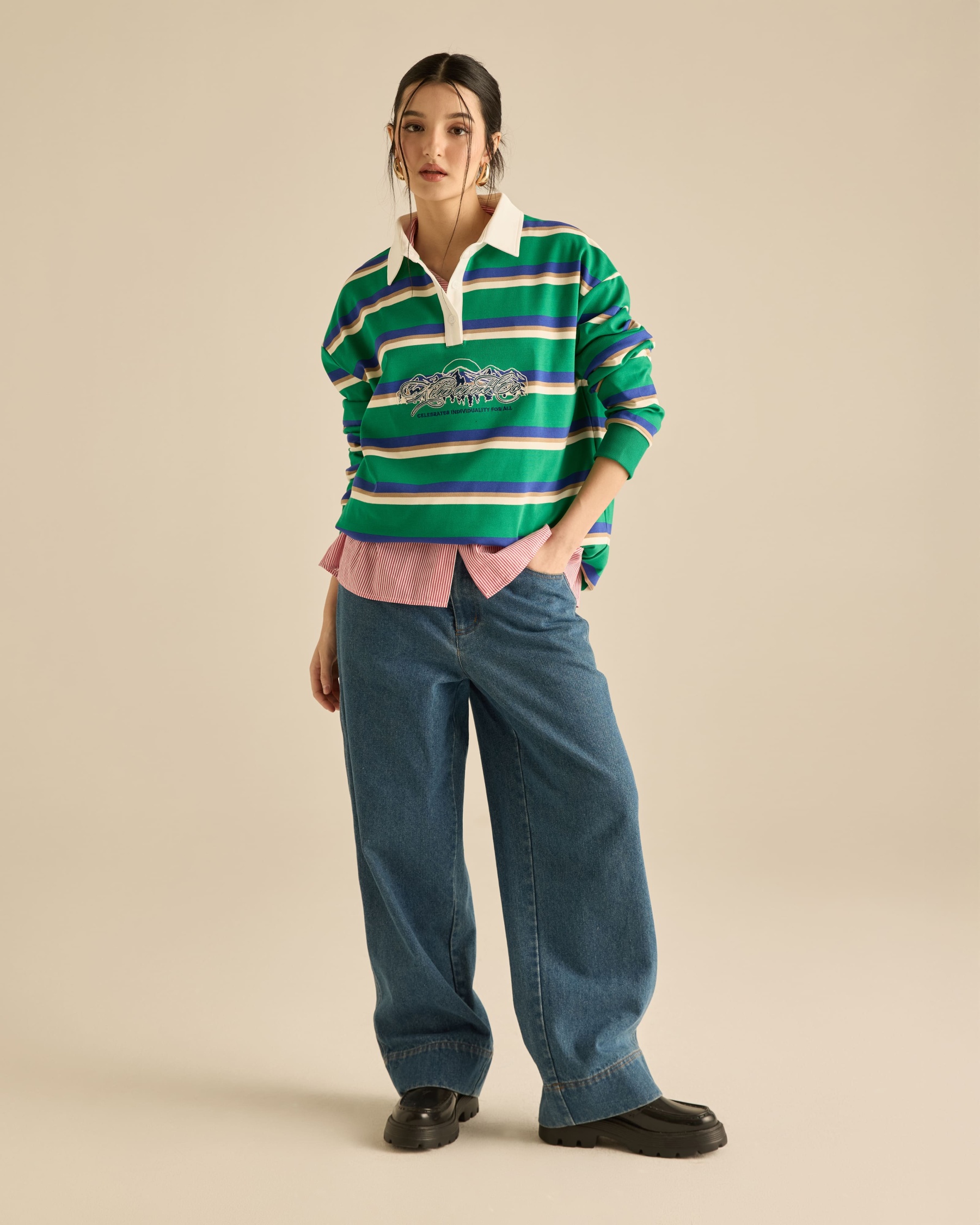 Stripes Collared Rugby Shirt