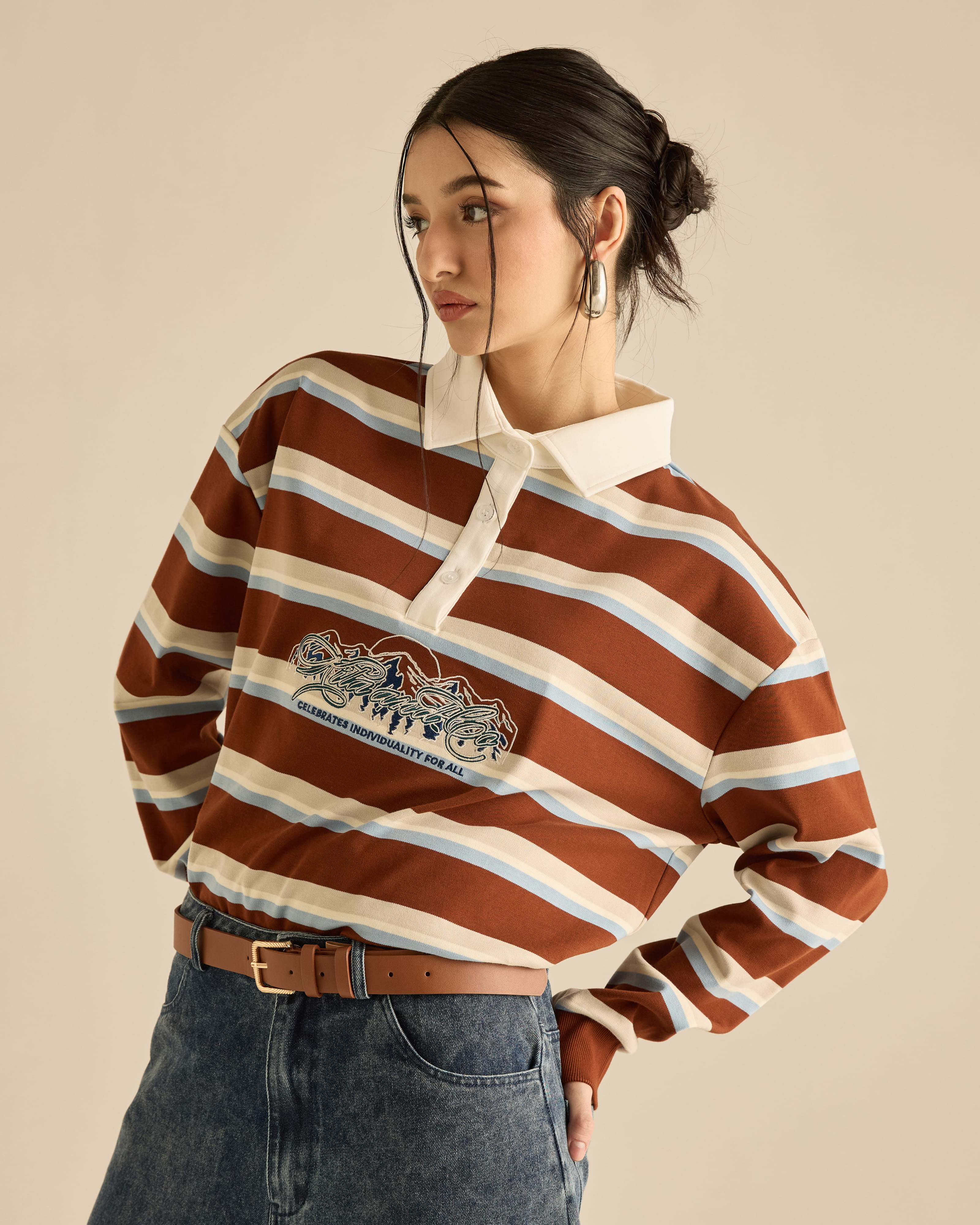 Stripes Collared Rugby Shirt