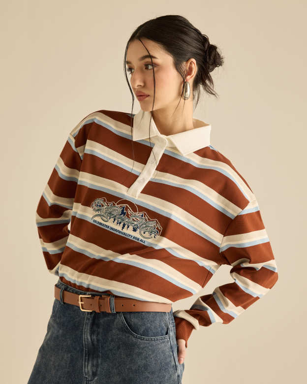 Stripes Collared Rugby Shirt